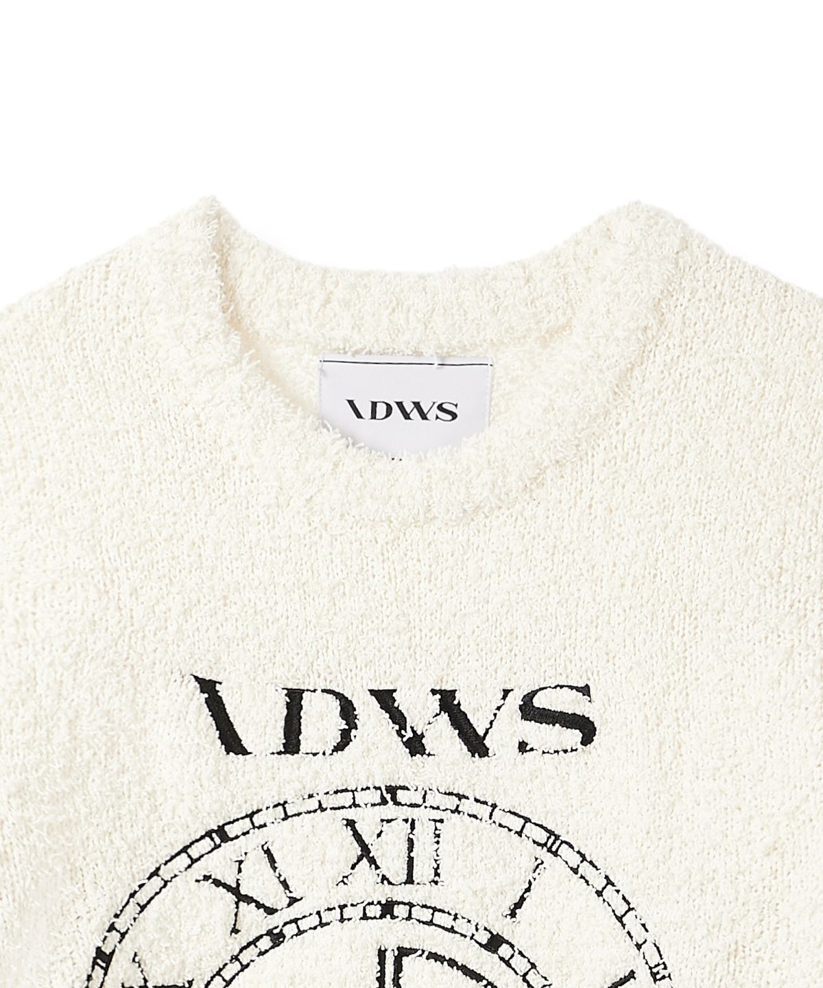 아이돈워너셀(IDWS) Time Logo Boucle Knit Ivory