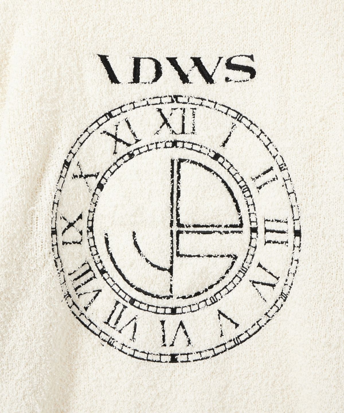 아이돈워너셀(IDWS) Time Logo Boucle Knit Ivory