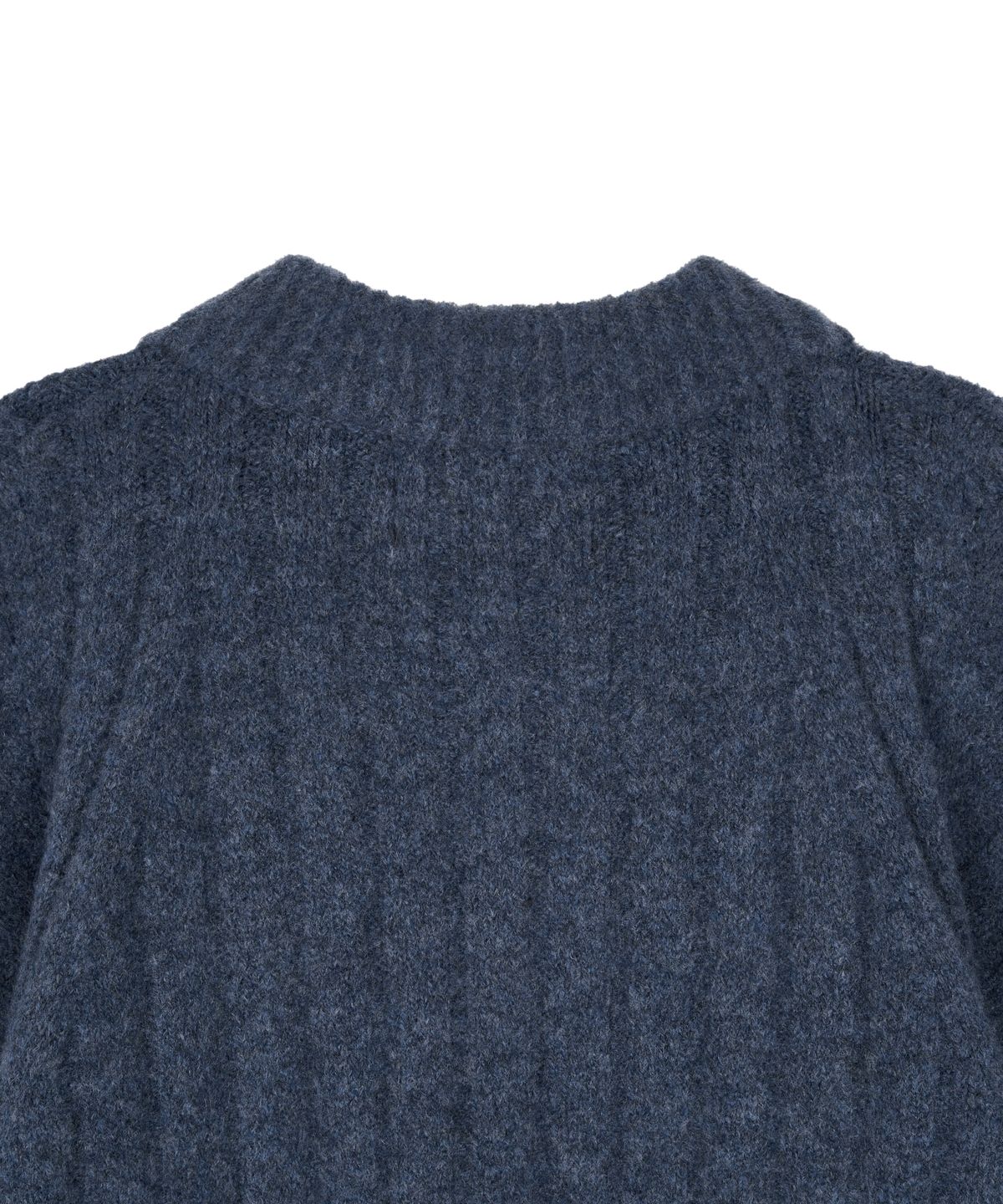 아이돈워너셀(IDWS) Wave Line Boucle Collar Knit Blue