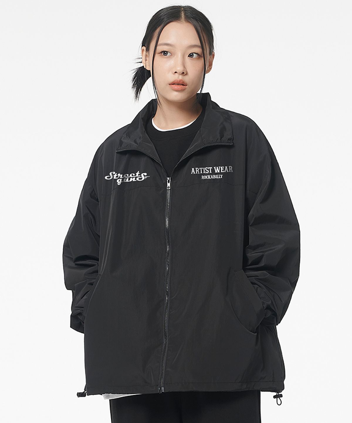 아티스트웨어(ARTISTWEAR) [ATW X 스트릿건즈] 로커빌리 바람막이