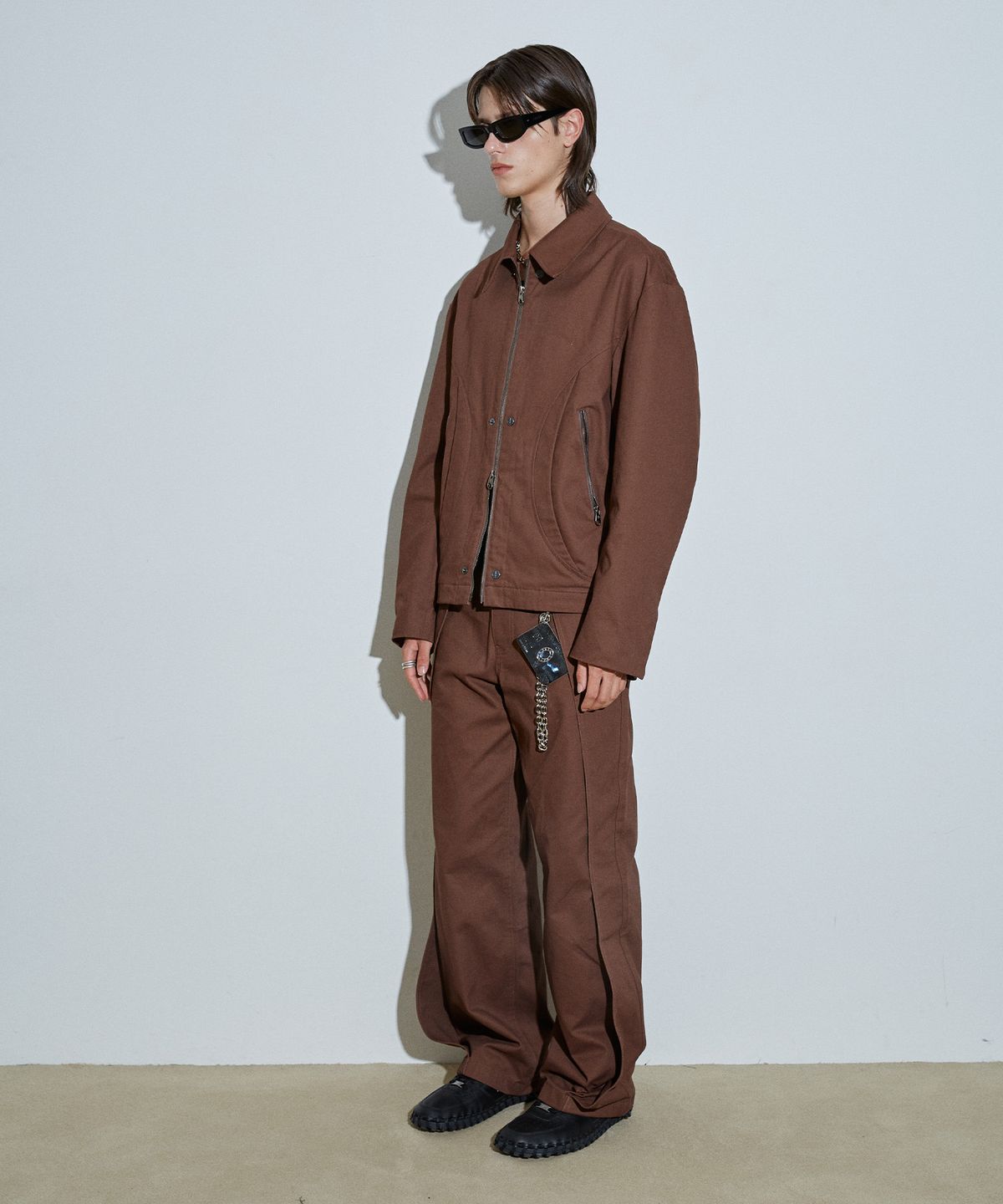 아이돈워너셀(IDWS) Muliti Zip Up Mail Jacket Brown