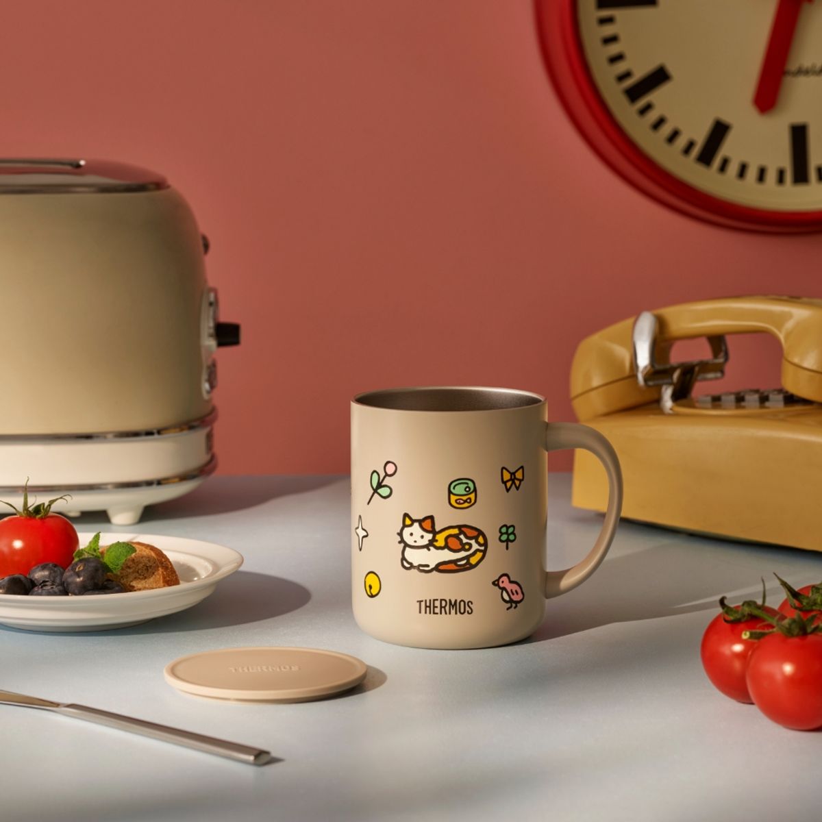 써모스(THERMOS) 보온보냉 진공단열 제로퍼제로 반전 머그컵 JDG-450KC (450ml)