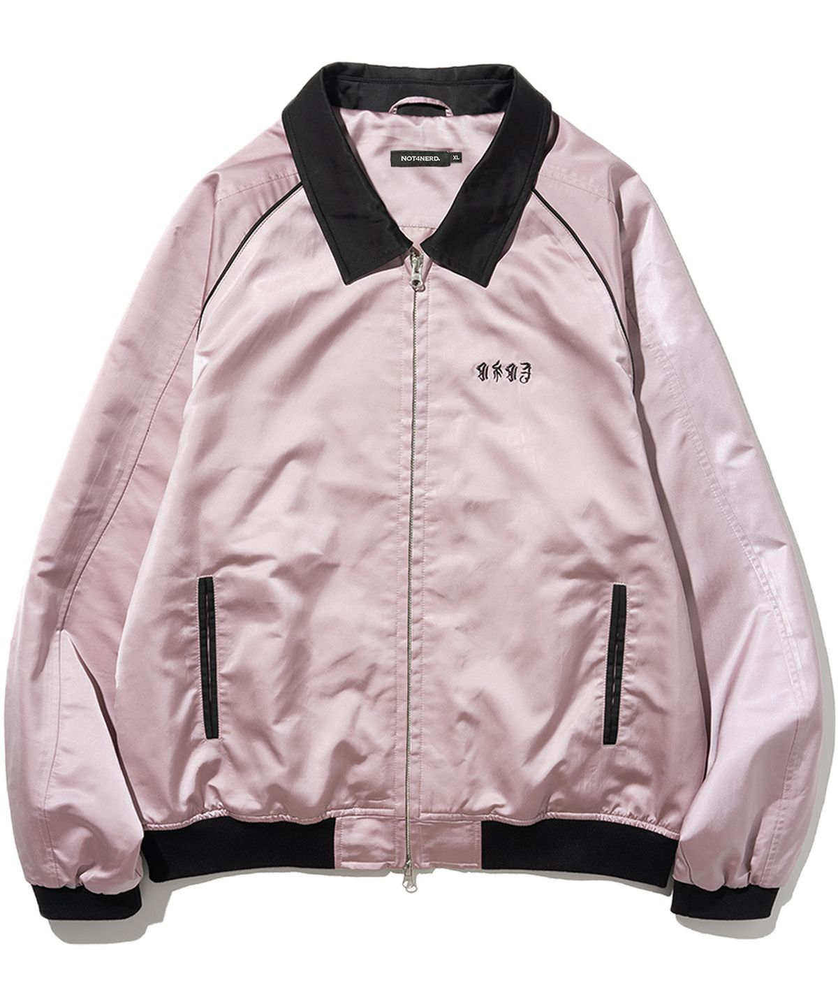 낫포너드(NOT4NERD) 4Devils Satin Blouson Jacket - Pink