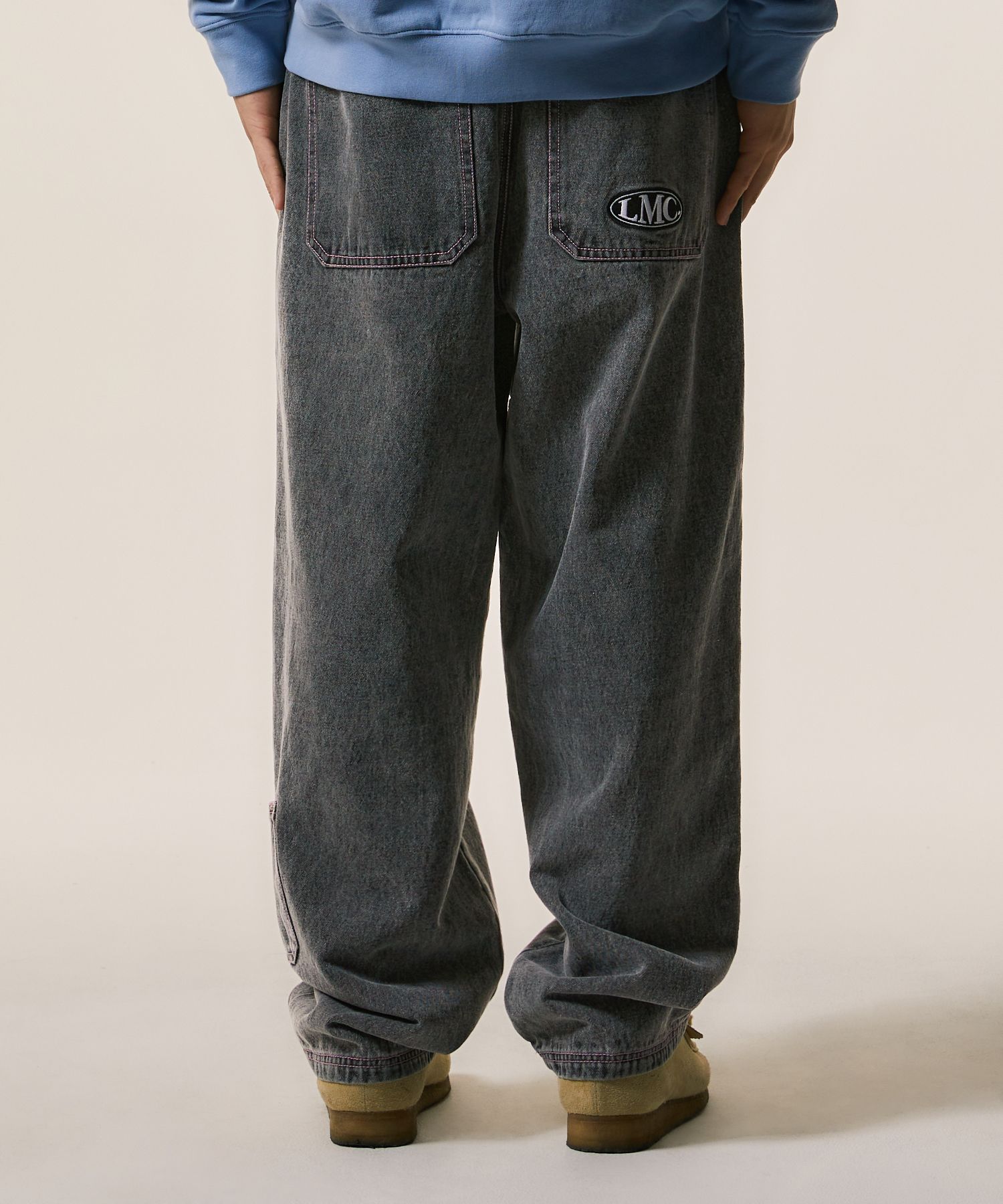 デニム・ジーパン LMC CNTRST ST DOUBLE KNEE DENIM PANTS black 0LM44FDP102BLK MUSINSA | LMC CNTRST ST DOUBLE KNEE DENIM PANTS black