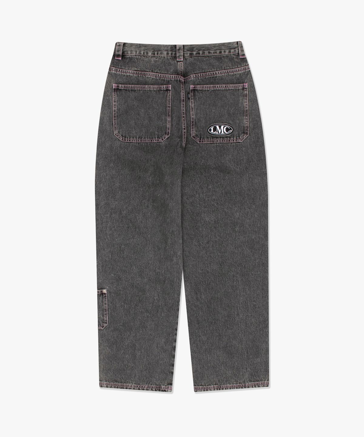 엘엠씨(LMC) CNTRST ST DOUBLE KNEE DENIM PANTS black