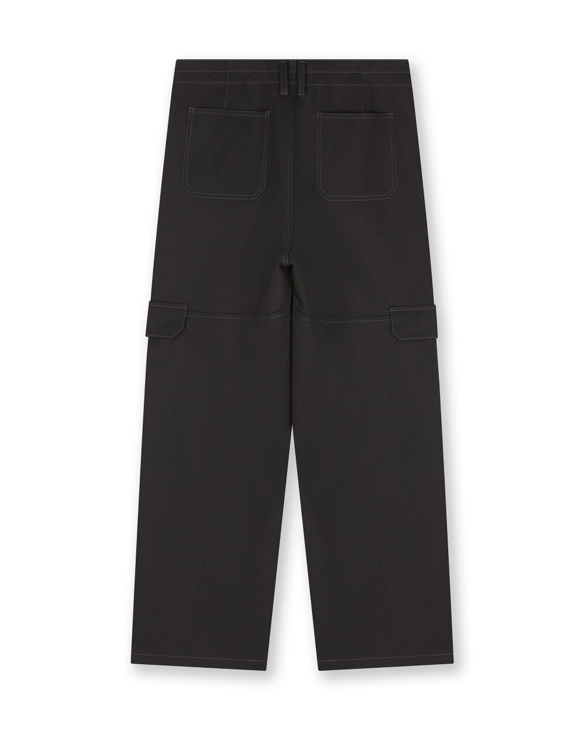 비슬로우(BESLOW) WOOL BLENDED TWIST SEAM CARGO PANTS PURPLE BROWN