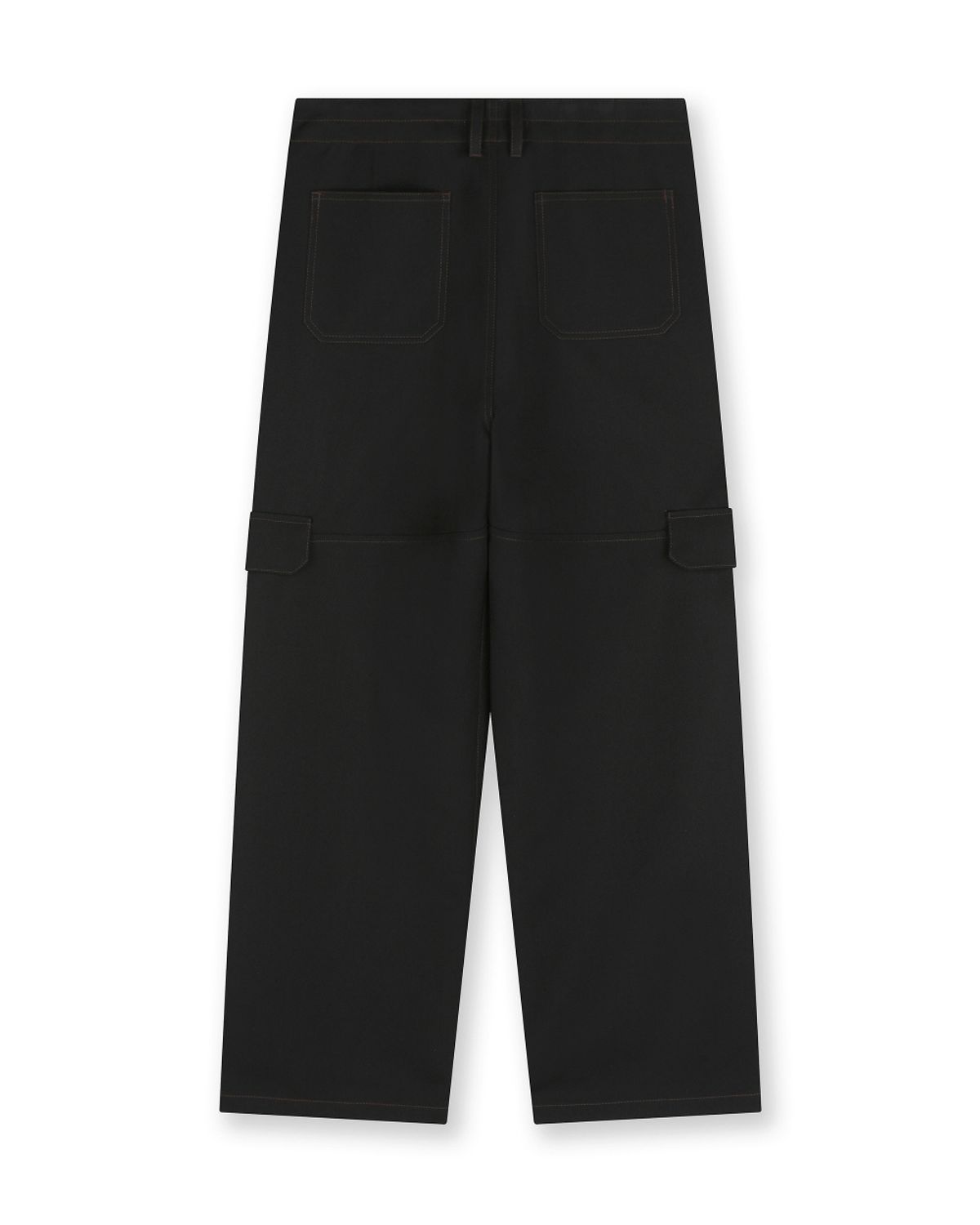 비슬로우(BESLOW) WOOL BLENDED TWIST SEAM CARGO PANTS BLACK