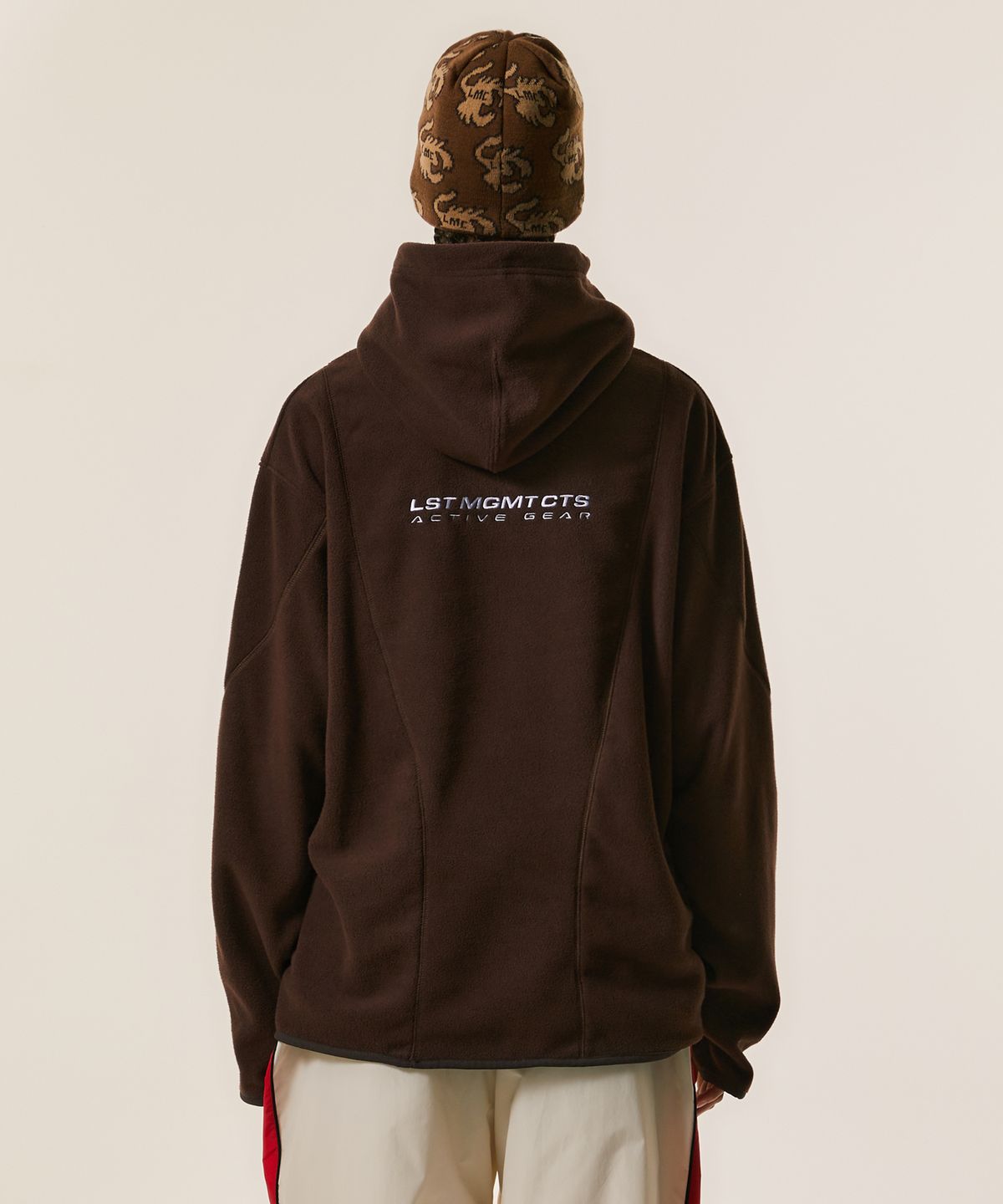 엘엠씨(LMC) ACTIVE GEAR CURVED POLAR FLEECE HOODIE brown