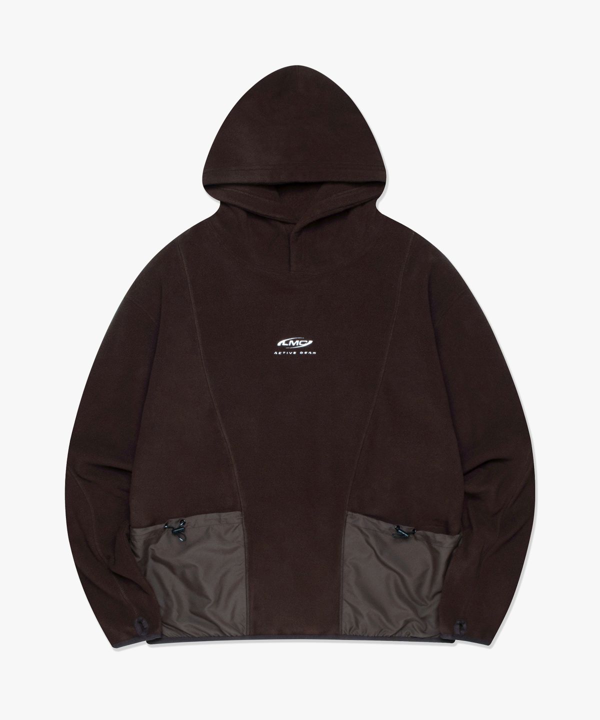 엘엠씨(LMC) ACTIVE GEAR CURVED POLAR FLEECE HOODIE brown