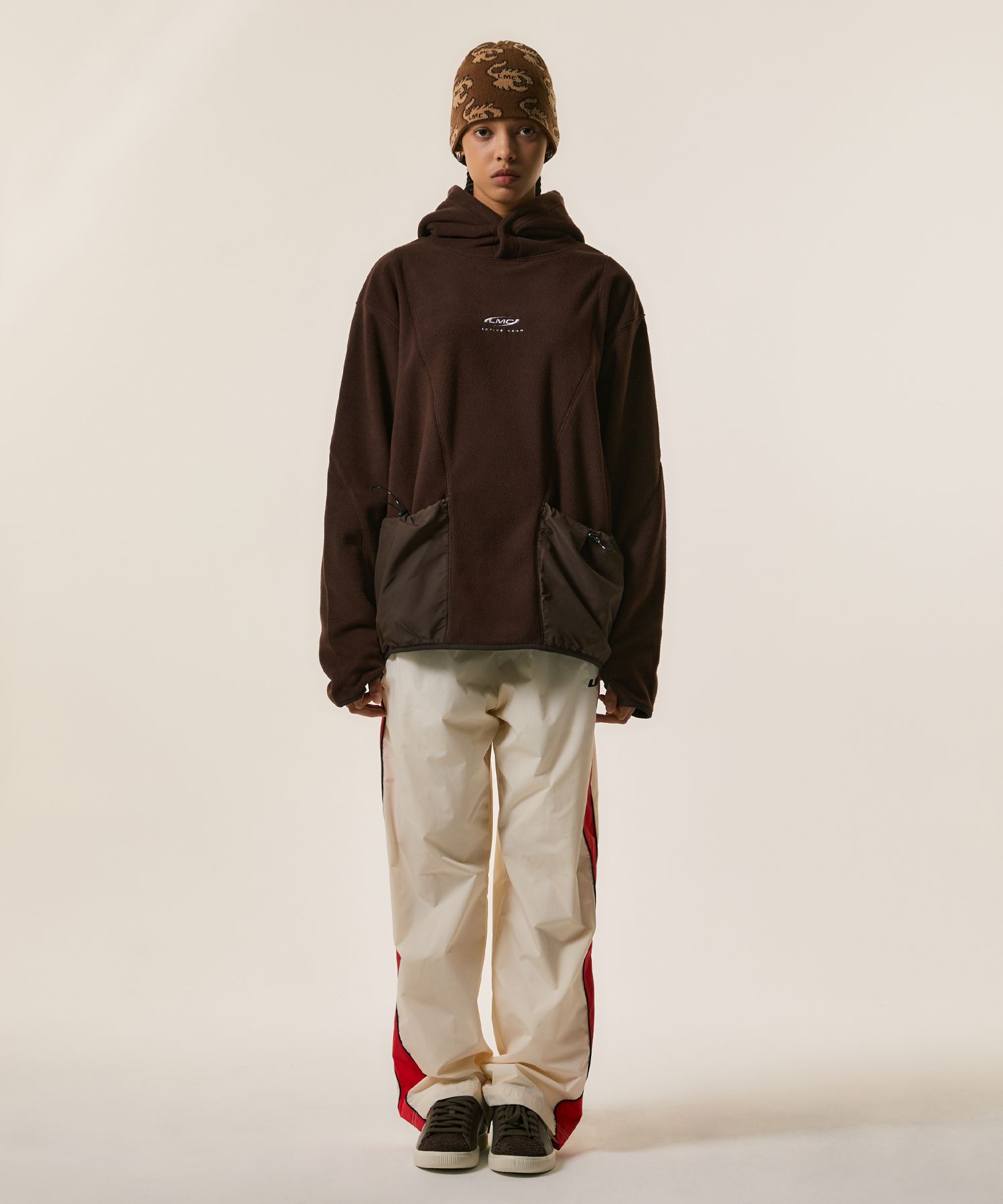 MUSINSA | LMC ACTIVE GEAR CURVED POLAR FLEECE HOODIE black