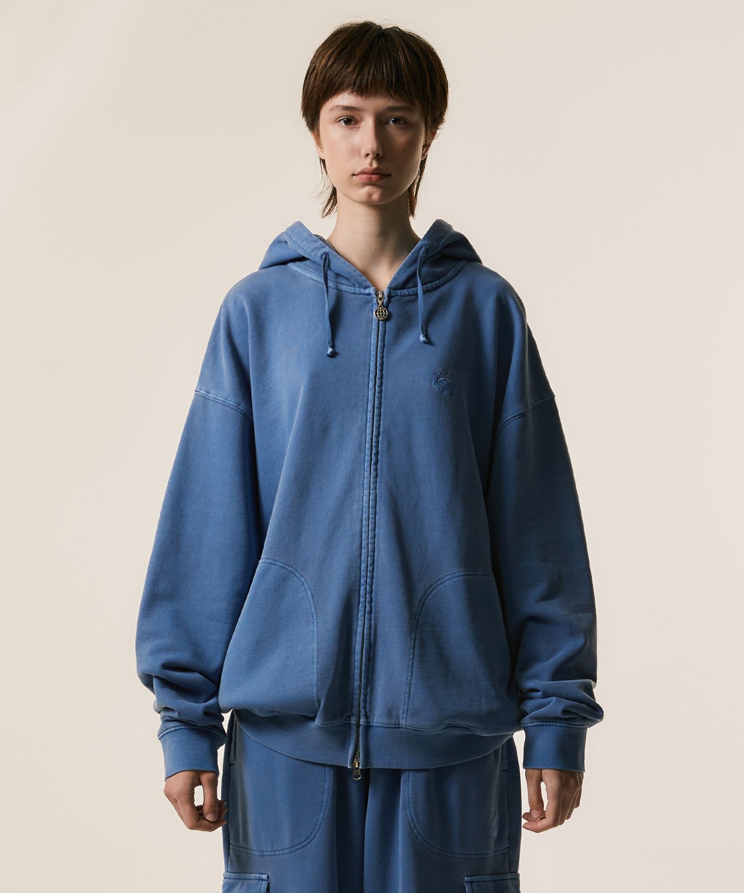 MUSINSA | LMC OVERDYED SPIRAL ZIP-UP HOODIE black