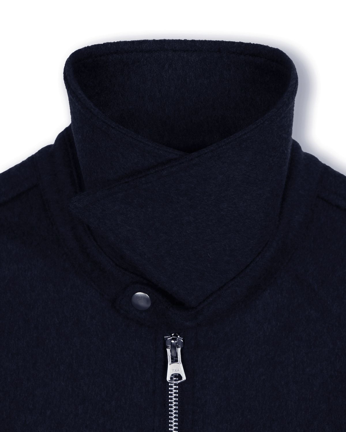 비슬로우(BESLOW) CASHMERE MILITARY ZIP-UP JACKET NAVY