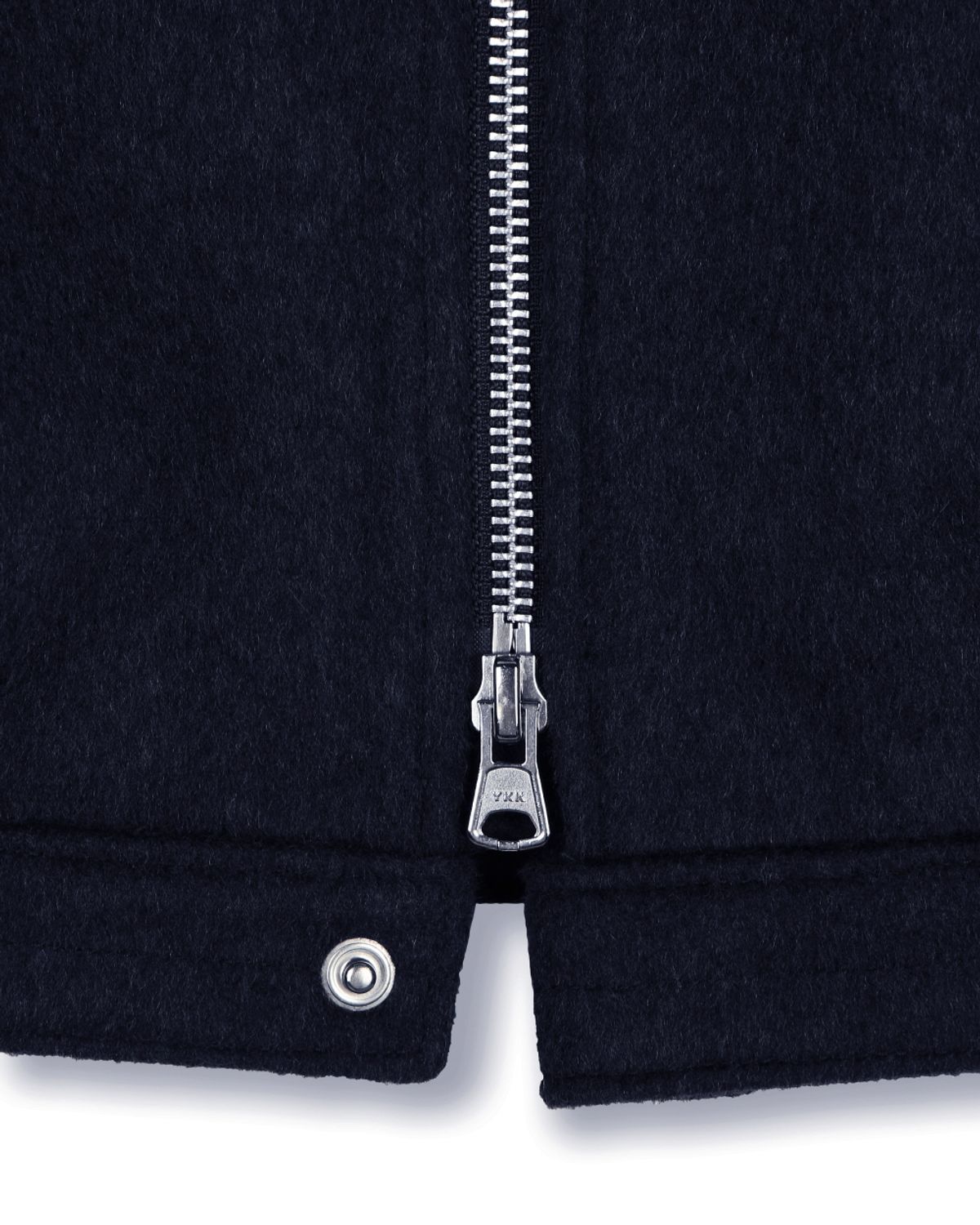 비슬로우(BESLOW) CASHMERE MILITARY ZIP-UP JACKET NAVY