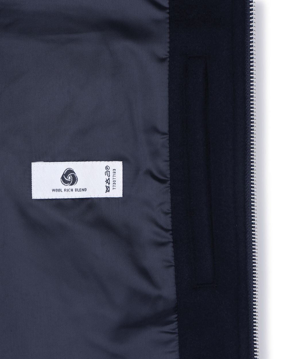 MUSINSA | BESLOW CASHMERE MILITARY ZIP-UP JACKET NAVY