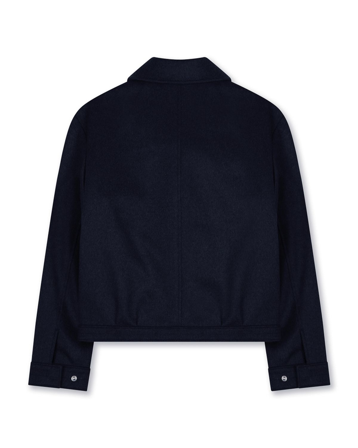비슬로우(BESLOW) CASHMERE MILITARY ZIP-UP JACKET NAVY