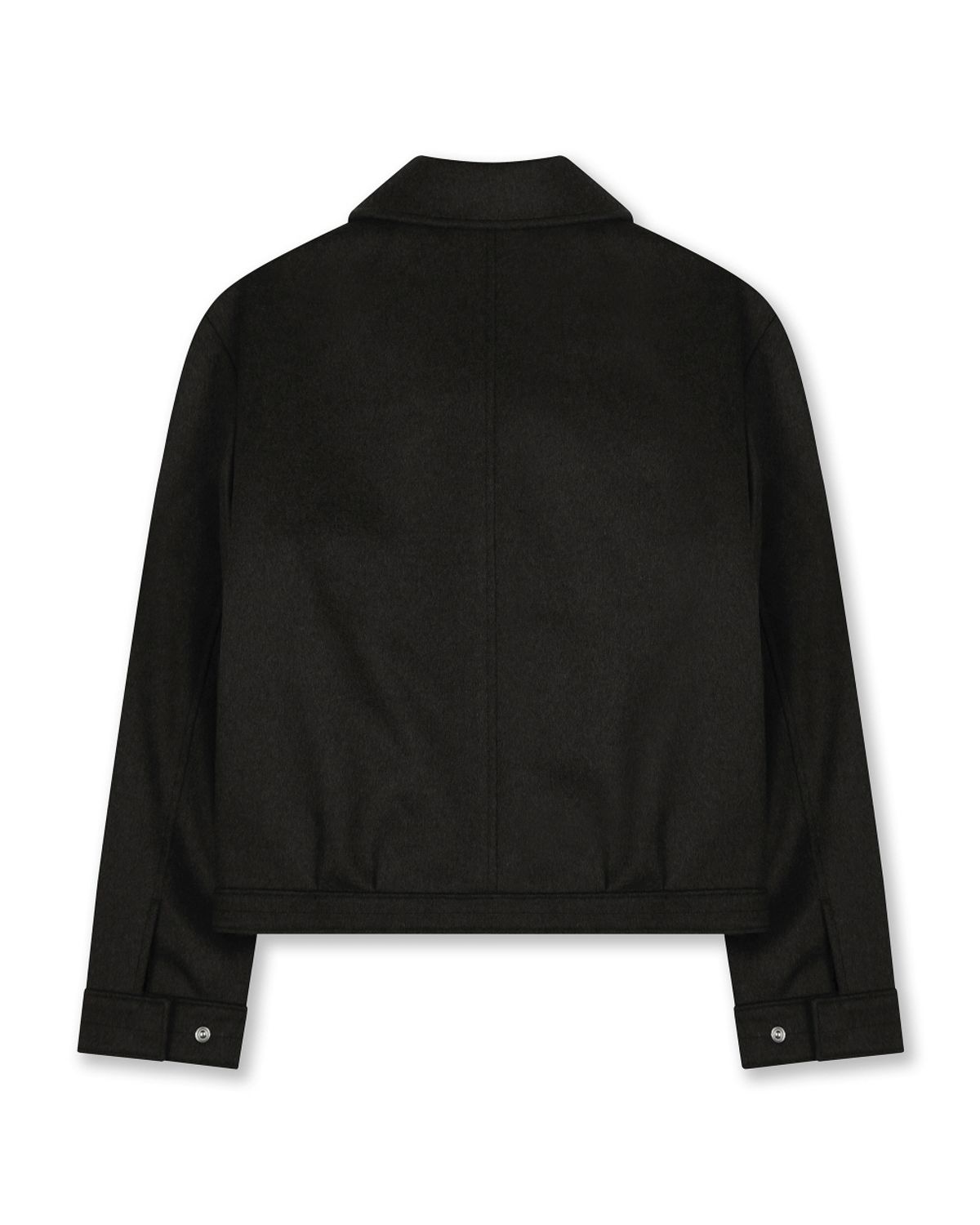 비슬로우(BESLOW) CASHMERE MILITARY ZIP-UP JACKET BLACK