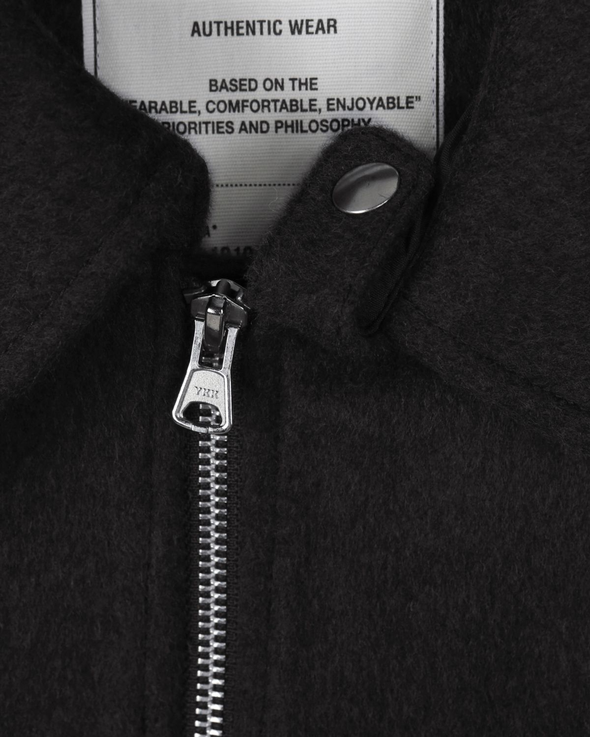 비슬로우(BESLOW) CASHMERE MILITARY ZIP-UP JACKET BLACK