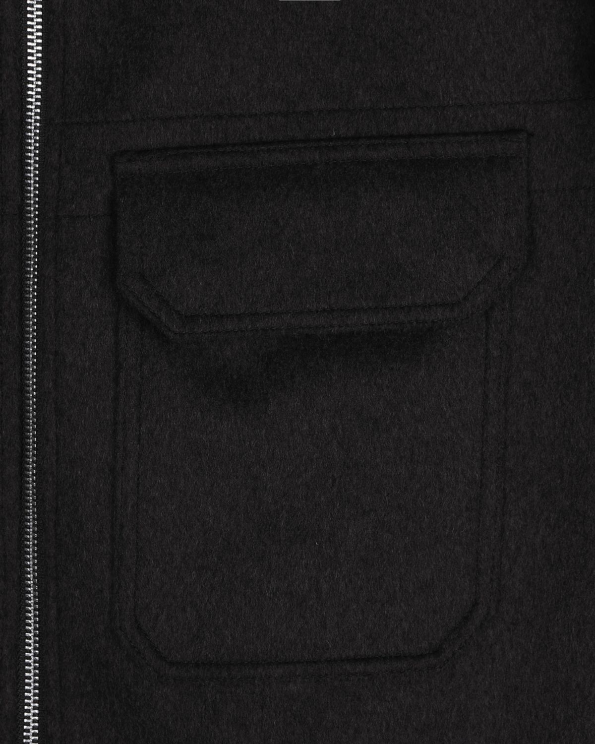 비슬로우(BESLOW) CASHMERE MILITARY ZIP-UP JACKET BLACK