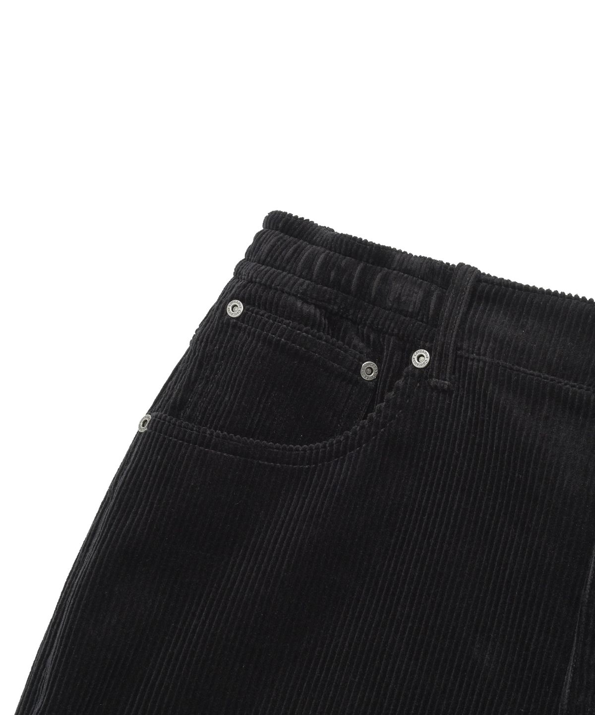 커버낫(COVERNAT) 세미 와이드 핏 코듀로이 카펜터 팬츠 블랙