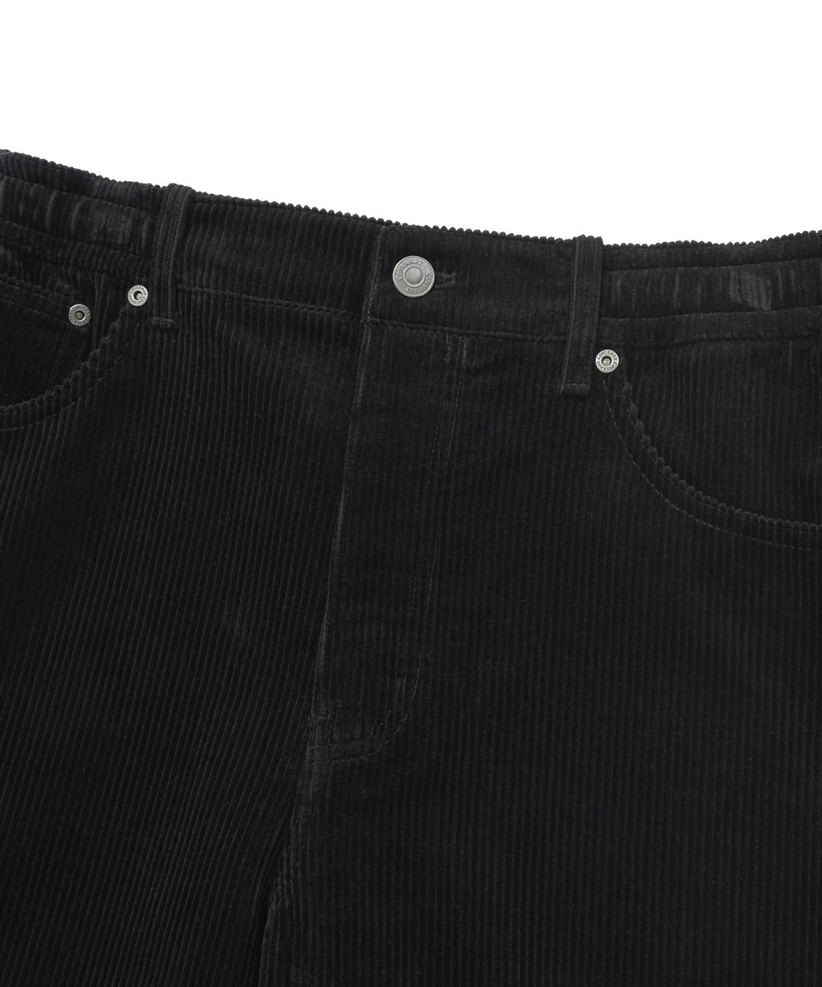 커버낫(COVERNAT) 세미 와이드 핏 코듀로이 카펜터 팬츠 블랙