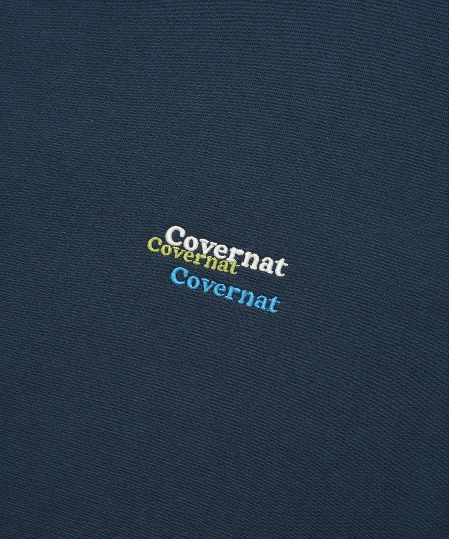 ★★COVERNAT★★ Brushed multi-logo sweatshirt blue CO2303CR MUSINSA | COVERNAT Brushed multi-logo sweatshirt blue