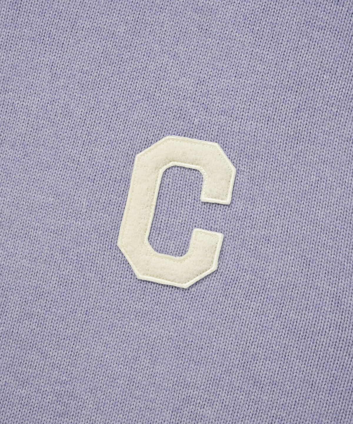 커버낫(COVERNAT) C 로고 램스울 후디 니트 라벤더