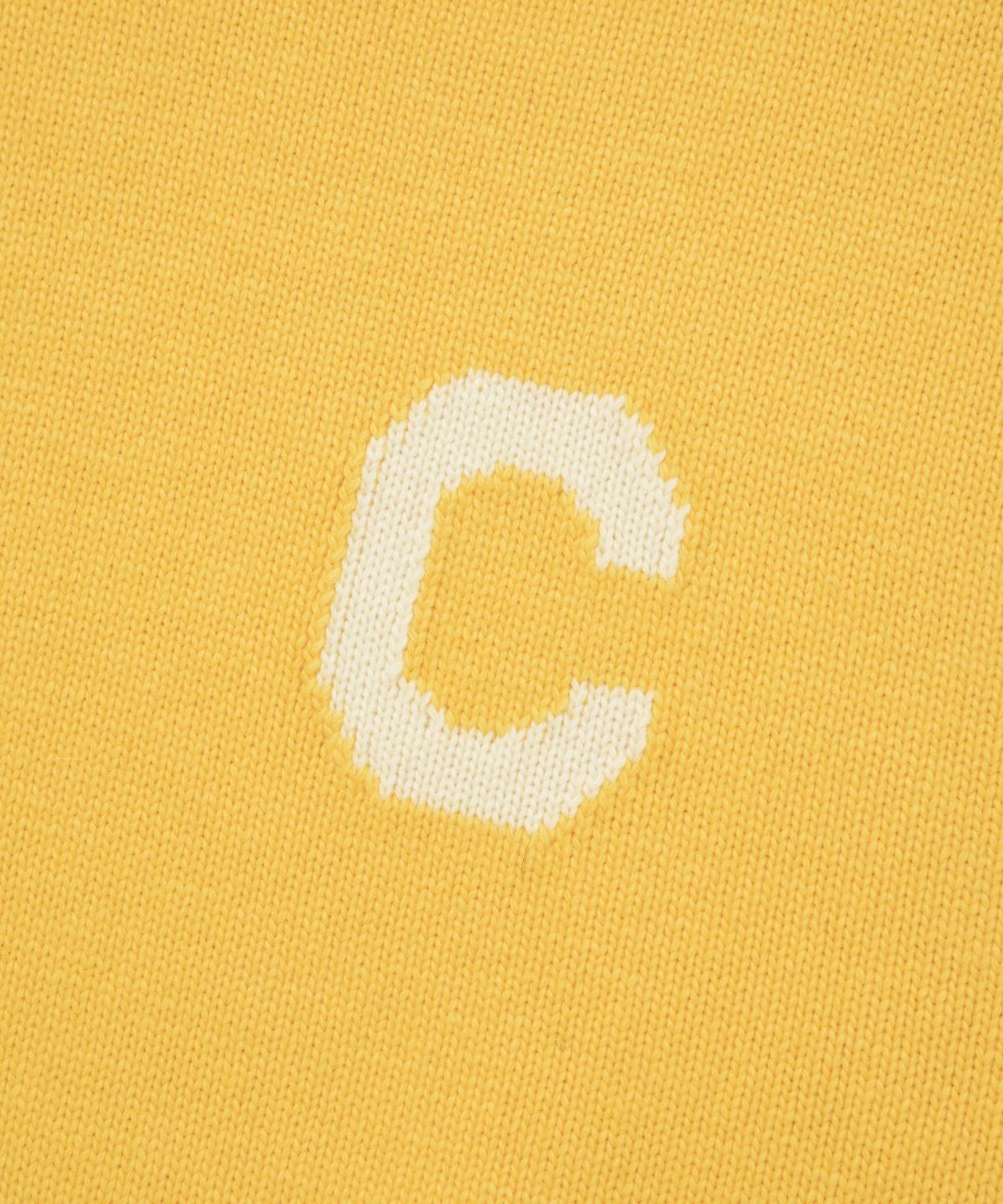 커버낫(COVERNAT) C 로고 터틀넥 니트 옐로우