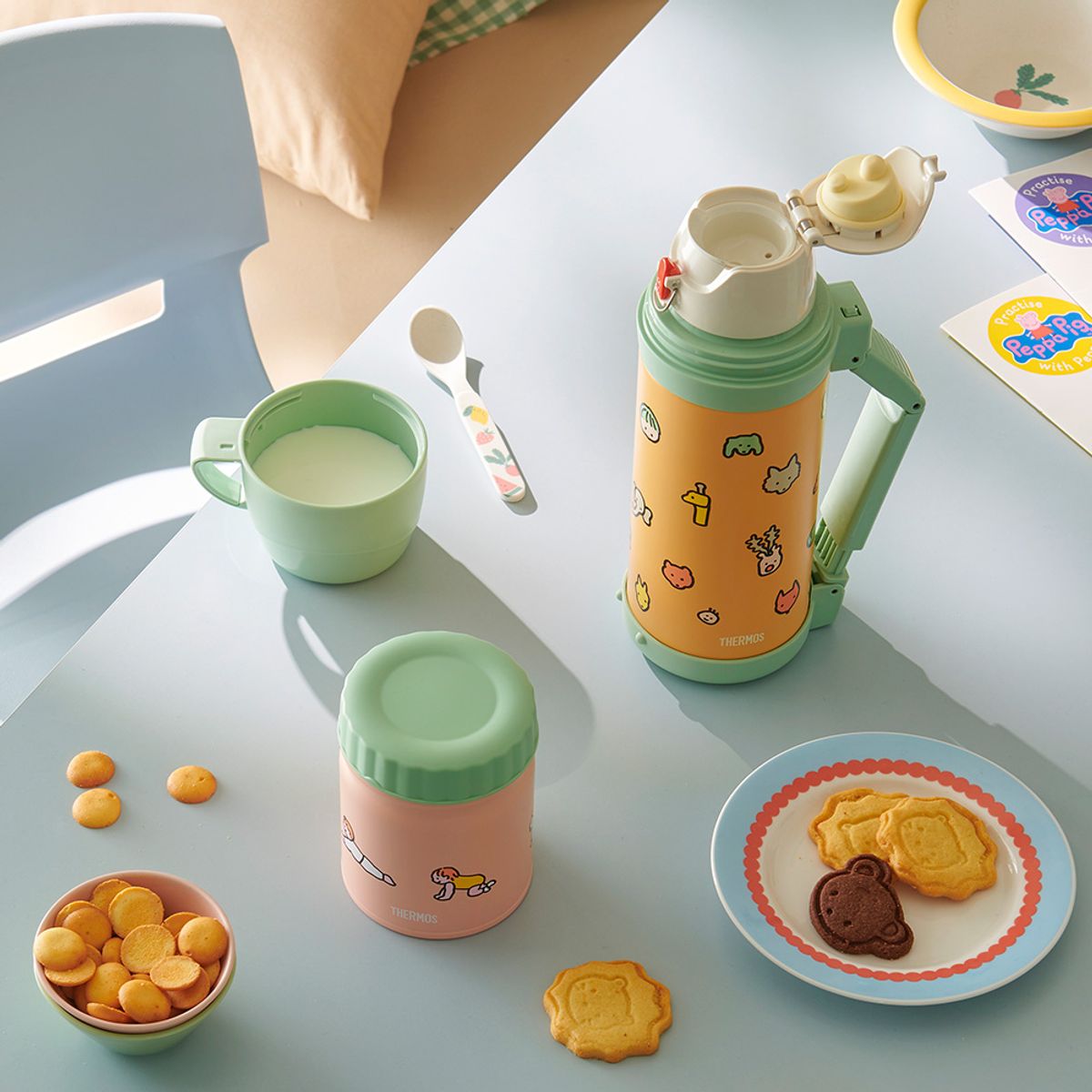 써모스(THERMOS) 보온보냉 제로퍼제로 스트롱 컵 타입 보온병 FFW-1003KC (1L)