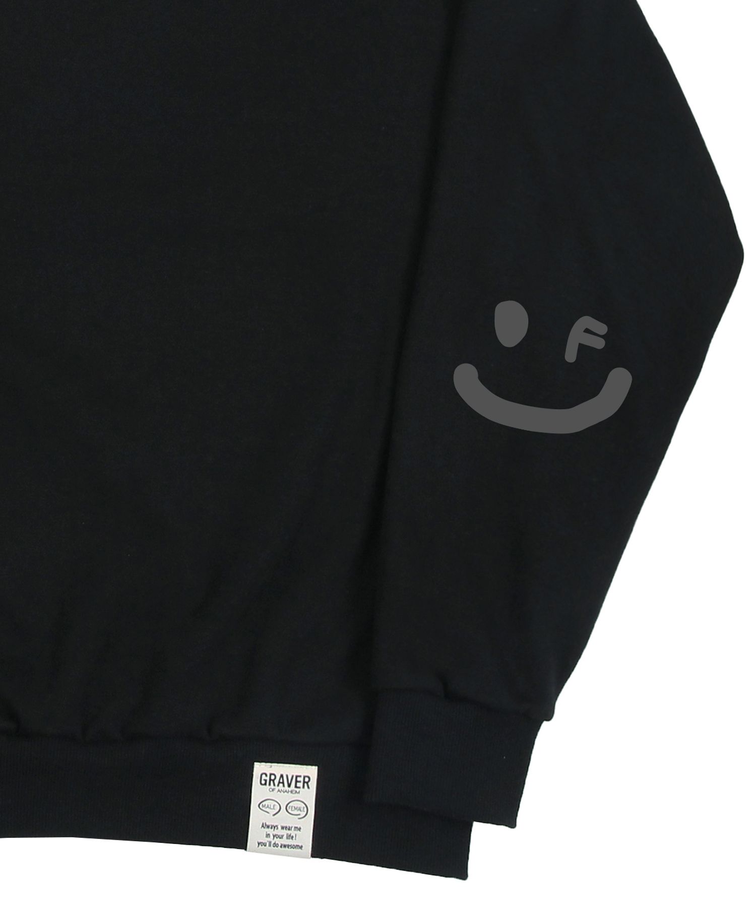 【GRAVER】23FW★ Elbow Puppy Face Smile Sweatshirt GRAVER]☆ELBOW PUPPY FACE SMILE SWEATSHIRT Elbow smile