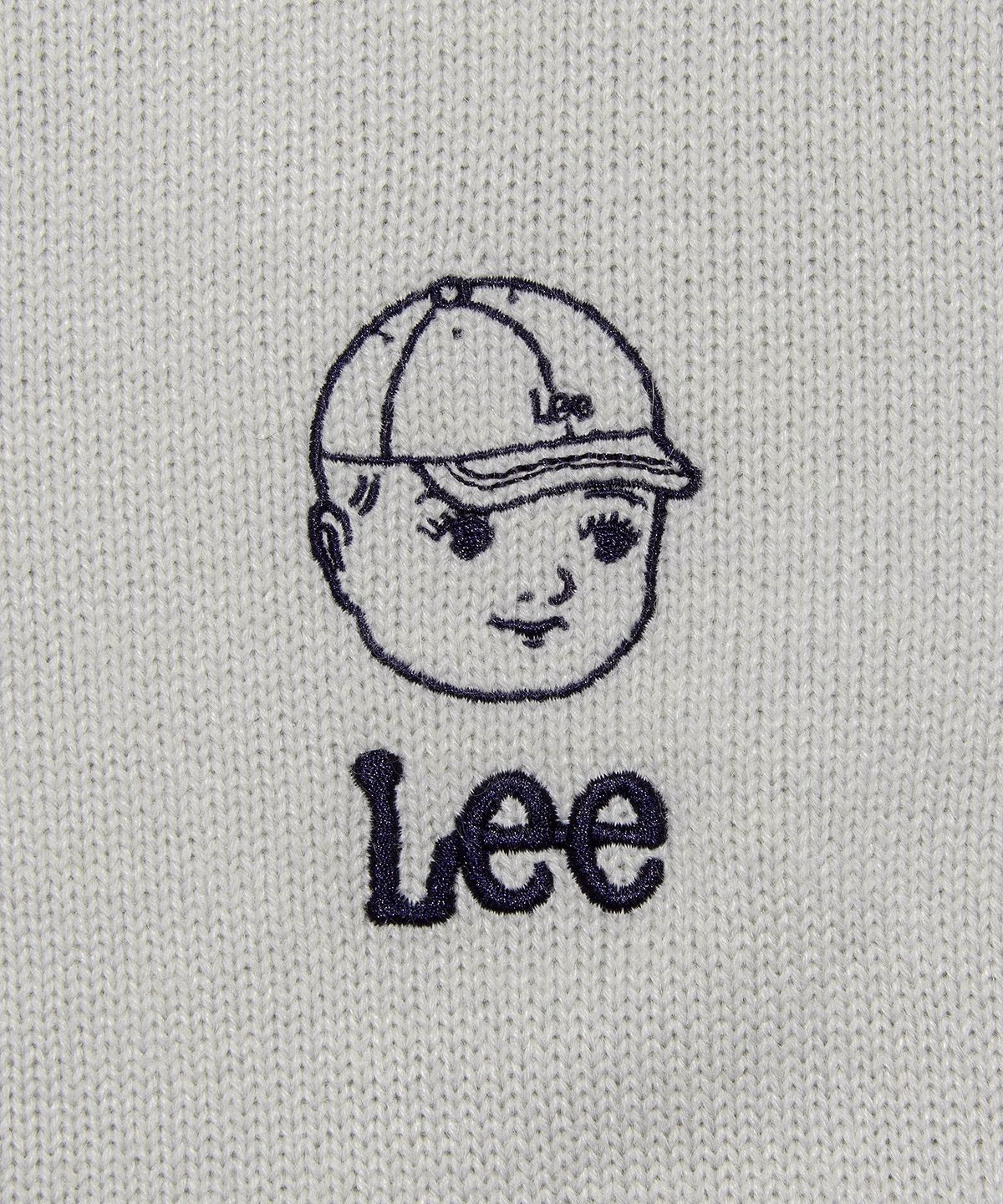 리(LEE) 라운드넥 버디리 니트 라이트 그레이