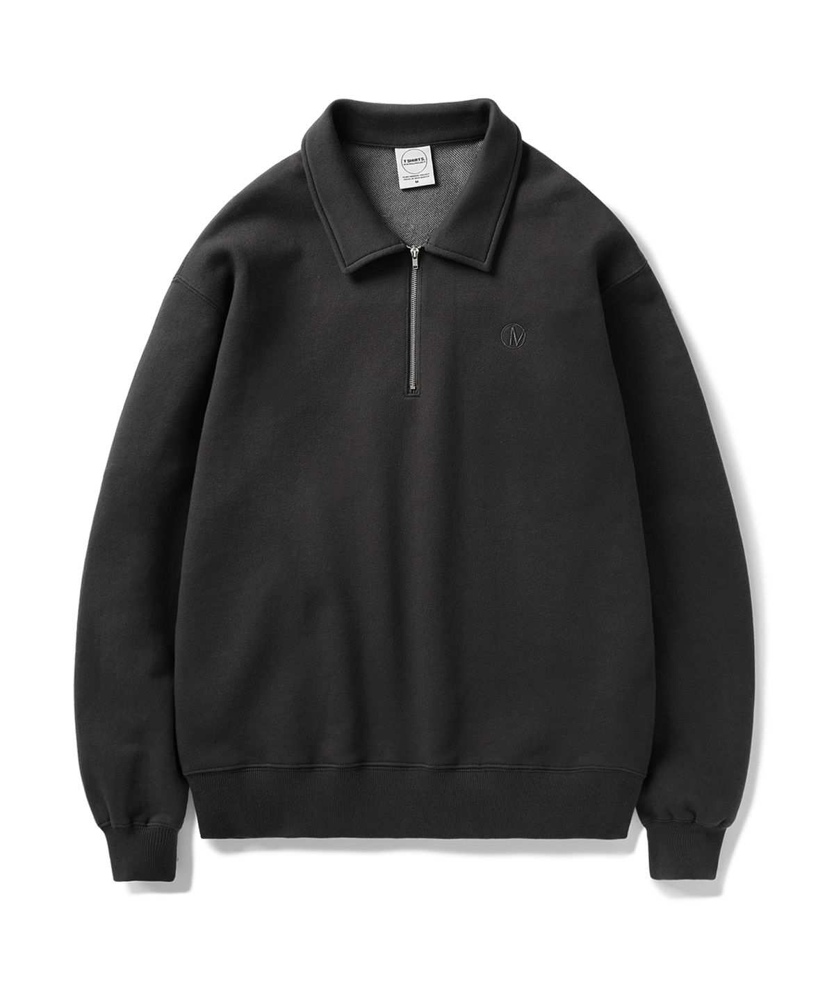 미니멀프로젝트(MINIMALPROJECT) 서클 로고 하프집업 맨투맨 MZT707 [BLACK]