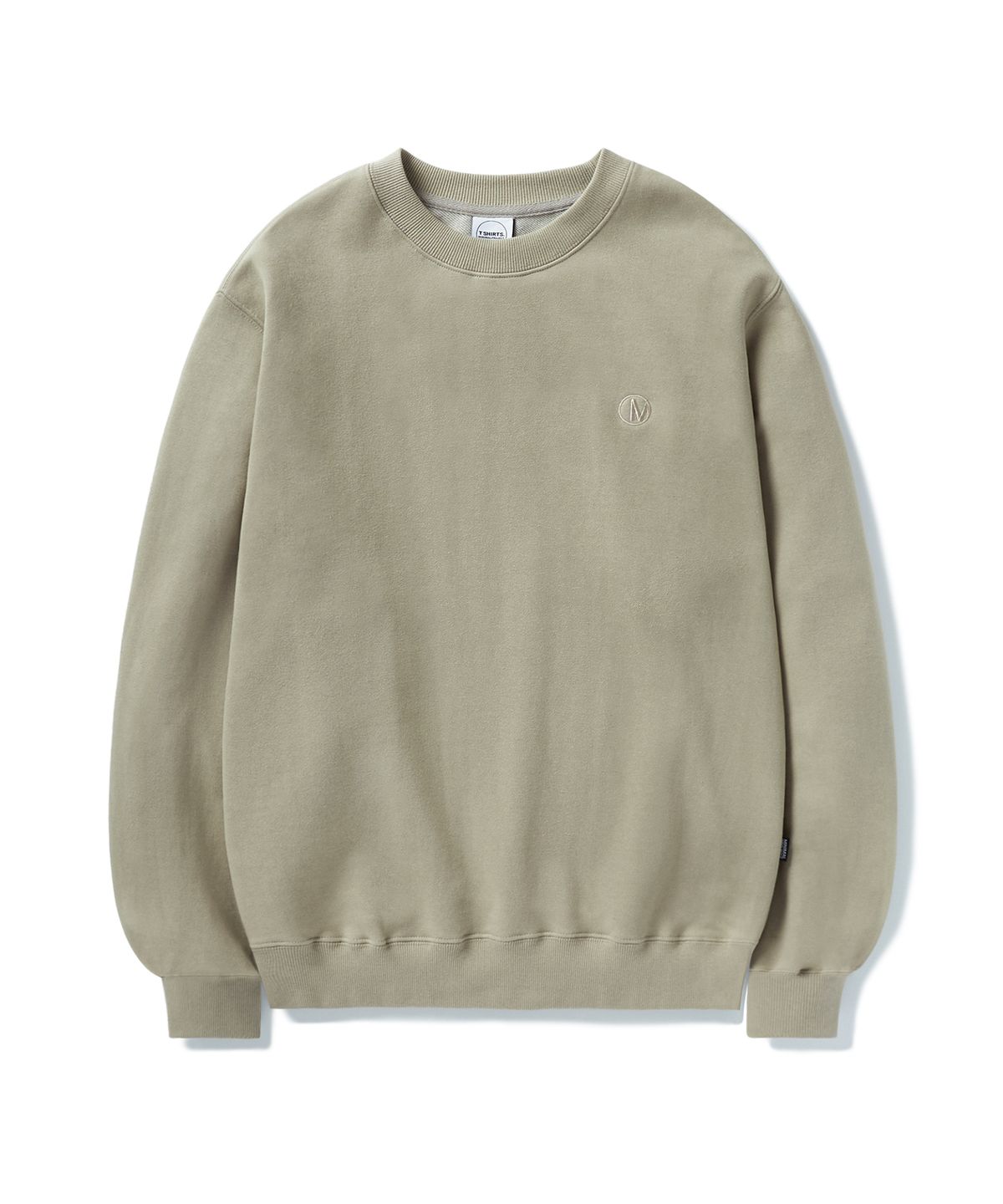 미니멀프로젝트(MINIMALPROJECT) 서클 로고 오버핏 맨투맨 MMT130 [BEIGE]