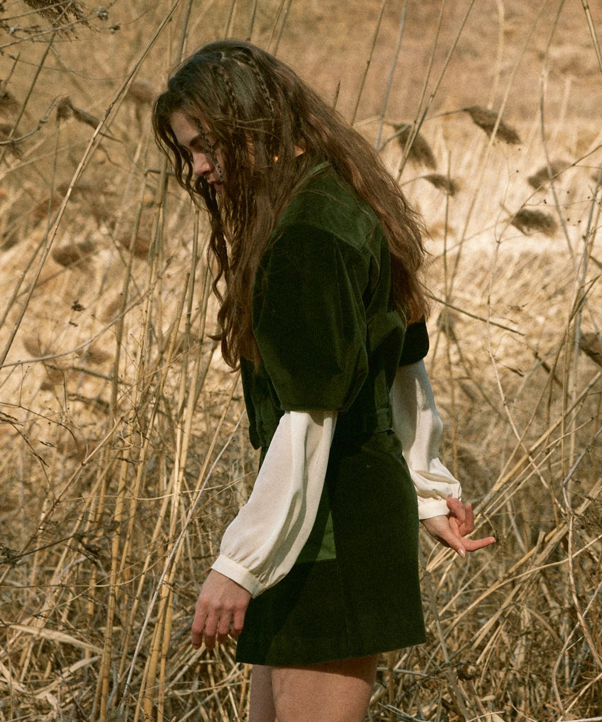 아이스가든에이오공팔(ICE GARDEN A.508) Turn-lock Detail Corduroy Skirt