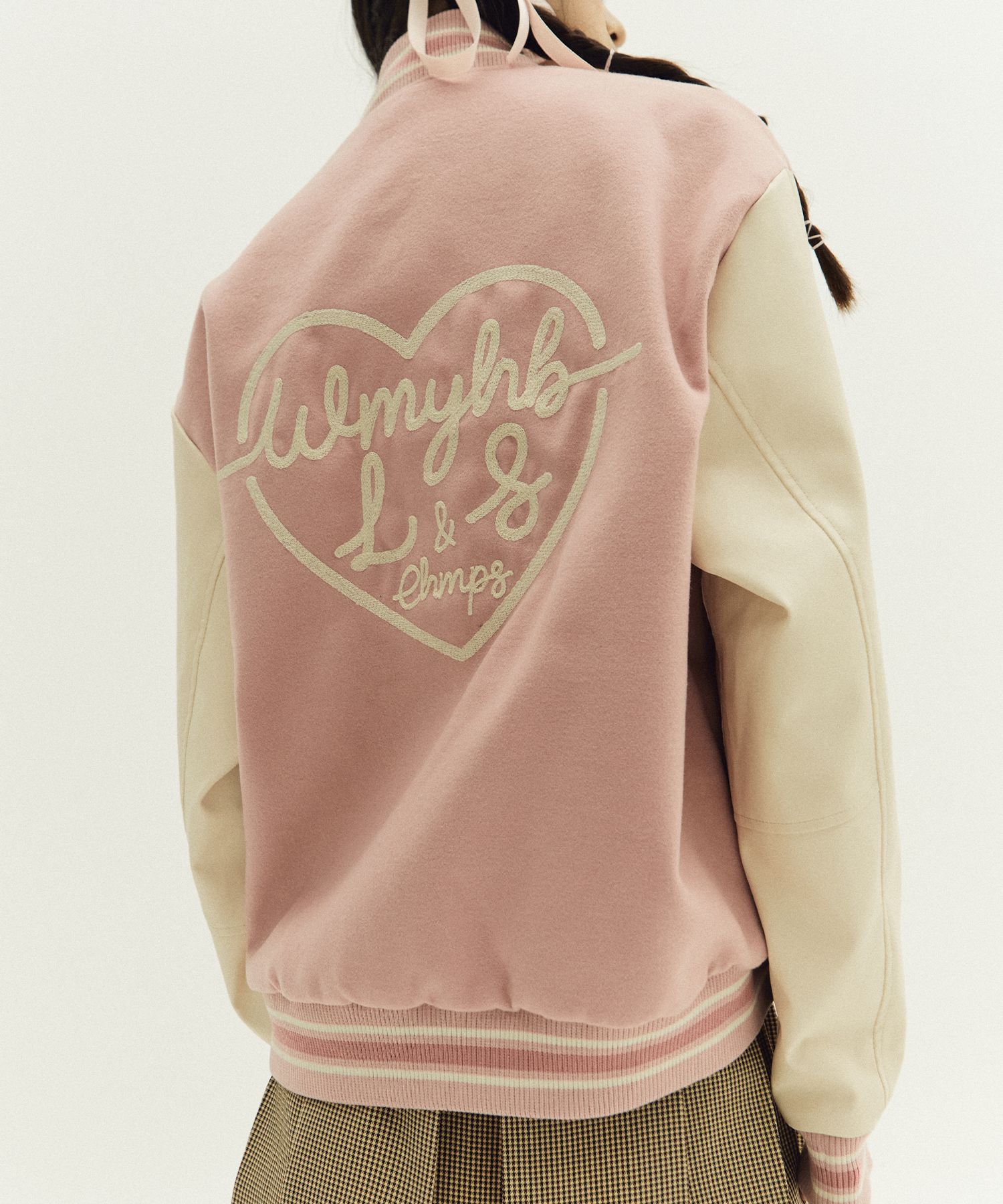 BORN CHAMPS★L&S HEART LOGO VARSITY JACKET B23FT20 MUSINSA | BORN CHAMPS L&S Heart Logo Varsity Jacket B23FT20PK