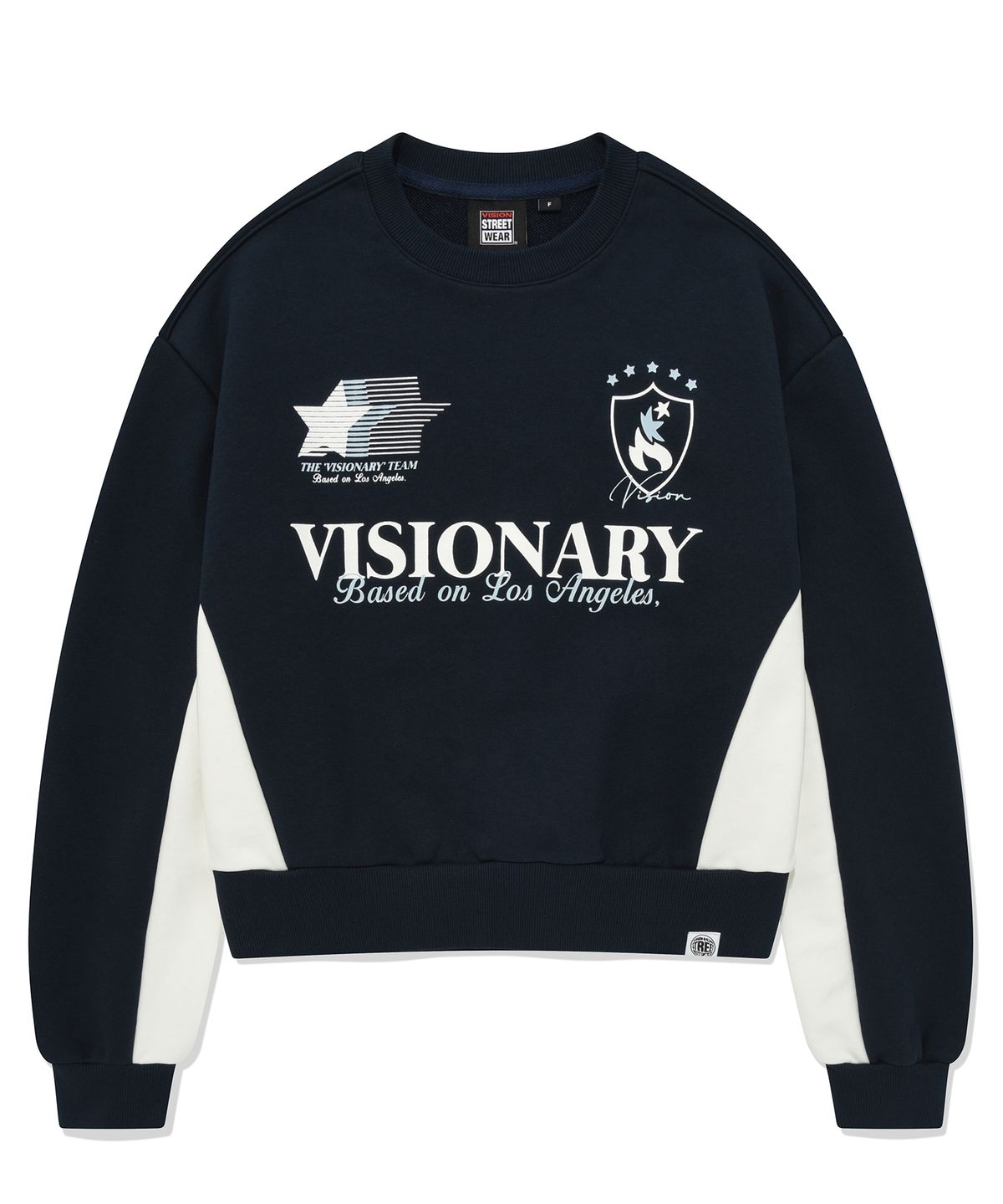 비전스트릿웨어(VISION STREETWEAR) VSW Crop Football Crewneck Navy
