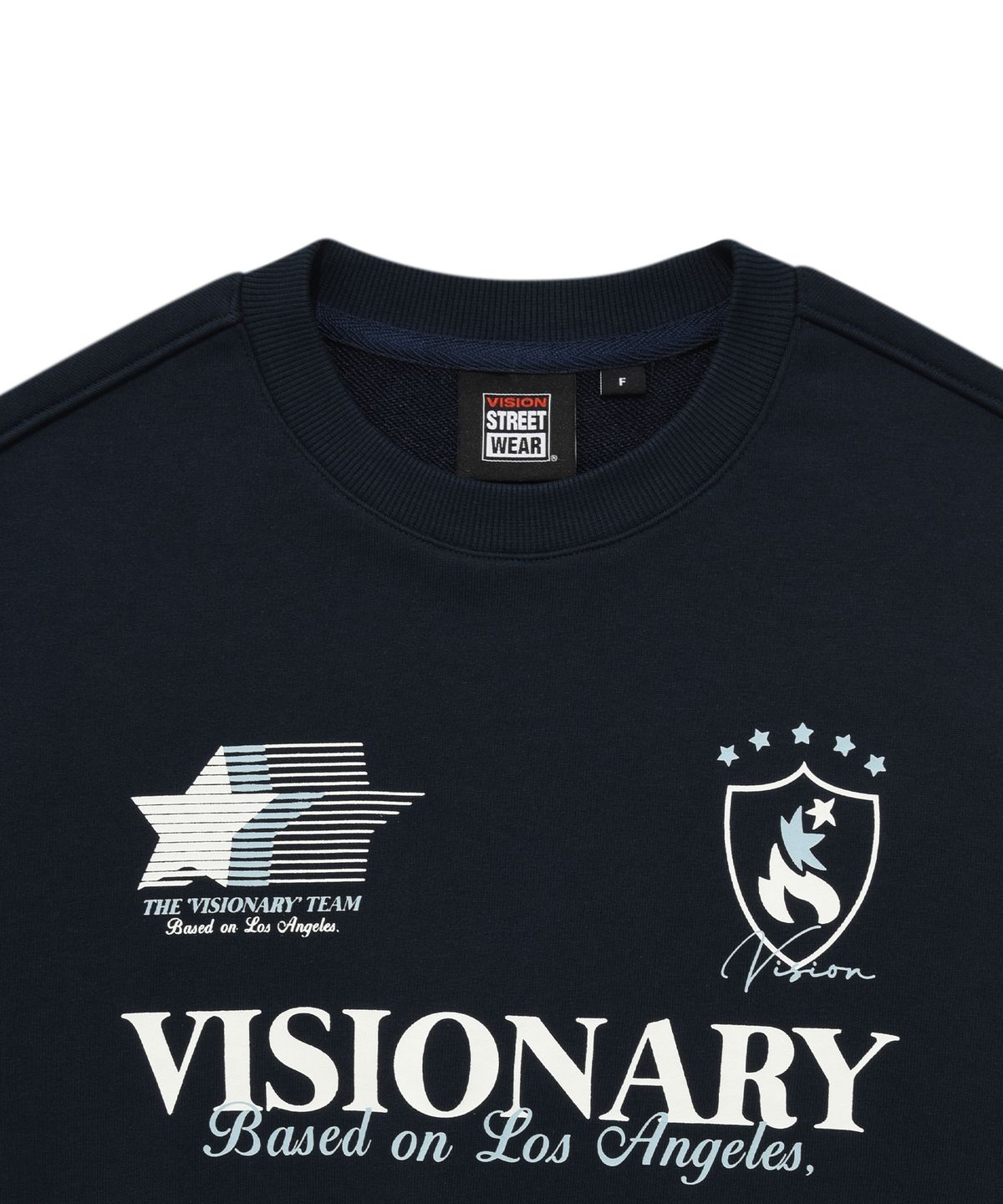 비전스트릿웨어(VISION STREETWEAR) VSW Crop Football Crewneck Navy