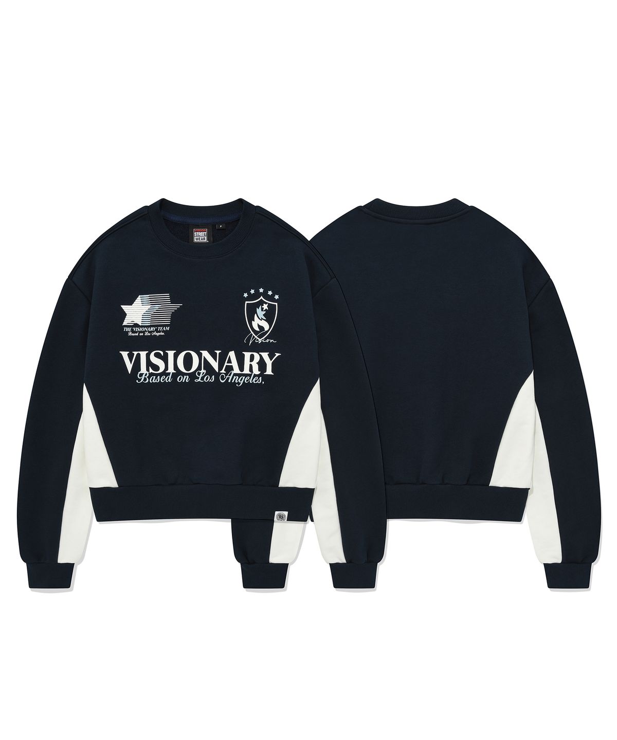 비전스트릿웨어(VISION STREETWEAR) VSW Crop Football Crewneck Navy