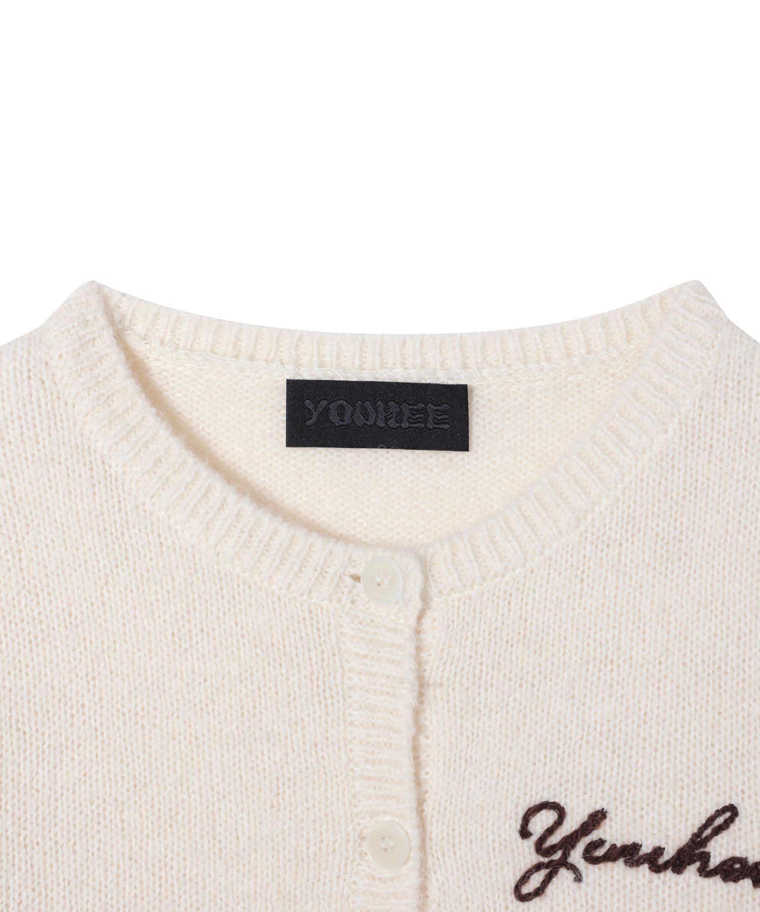 ℳ*.様 nuyuh tulle knit cardigan (ivory) MUSINSA公式 | YOUHEE YOUHEE CROP KNIT CARDIGAN IVORY