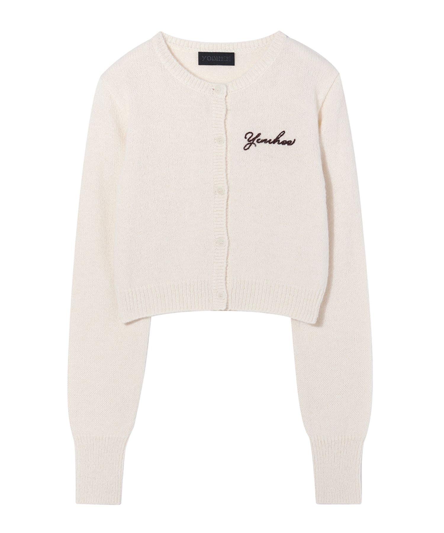 ℳ*.様 nuyuh tulle knit cardigan (ivory) MUSINSA公式 | YOUHEE YOUHEE CROP KNIT CARDIGAN IVORY