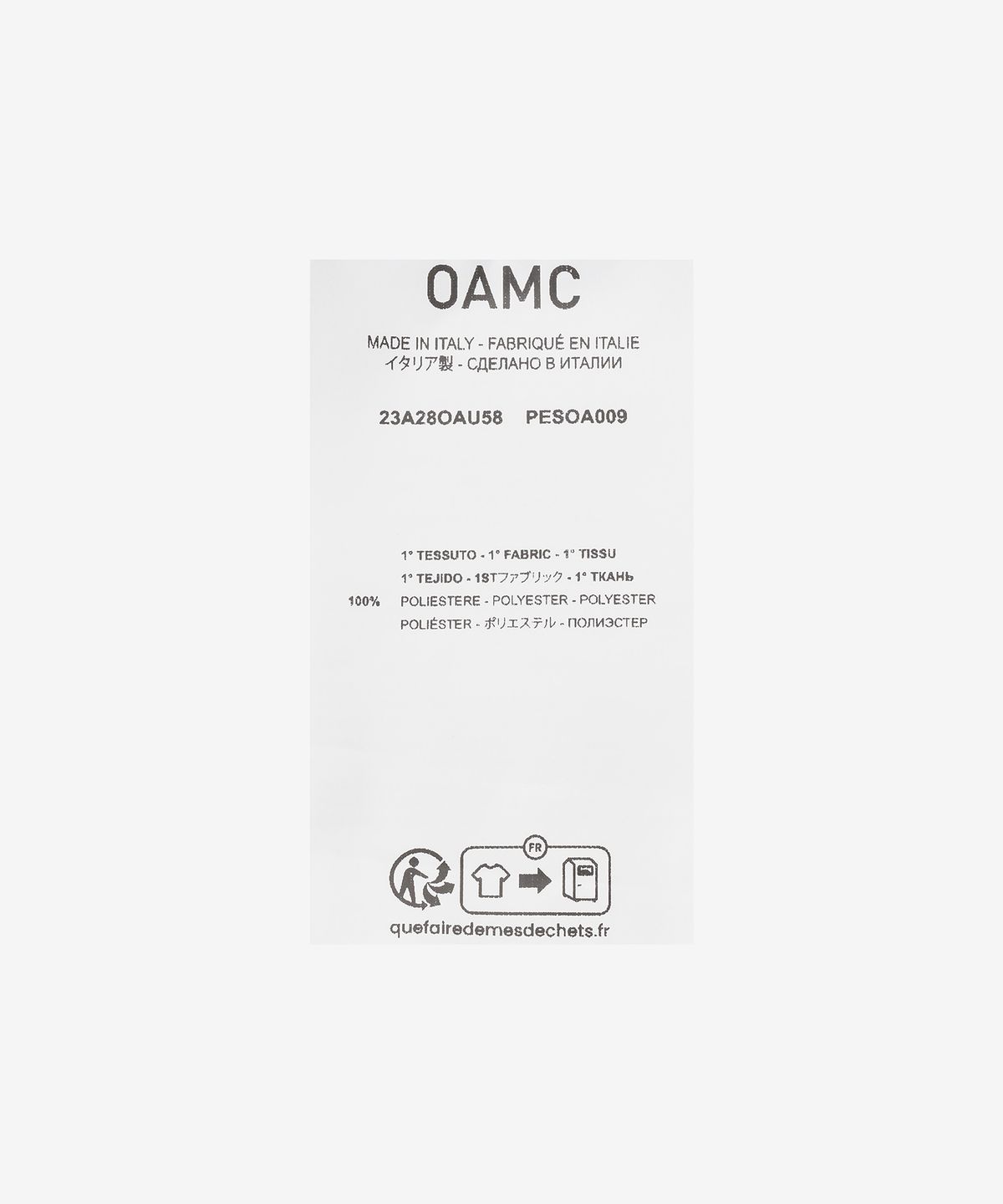 오에이엠씨(OAMC) 이안 셔츠 - 블랙 / 23A28OAU58PESOA009001