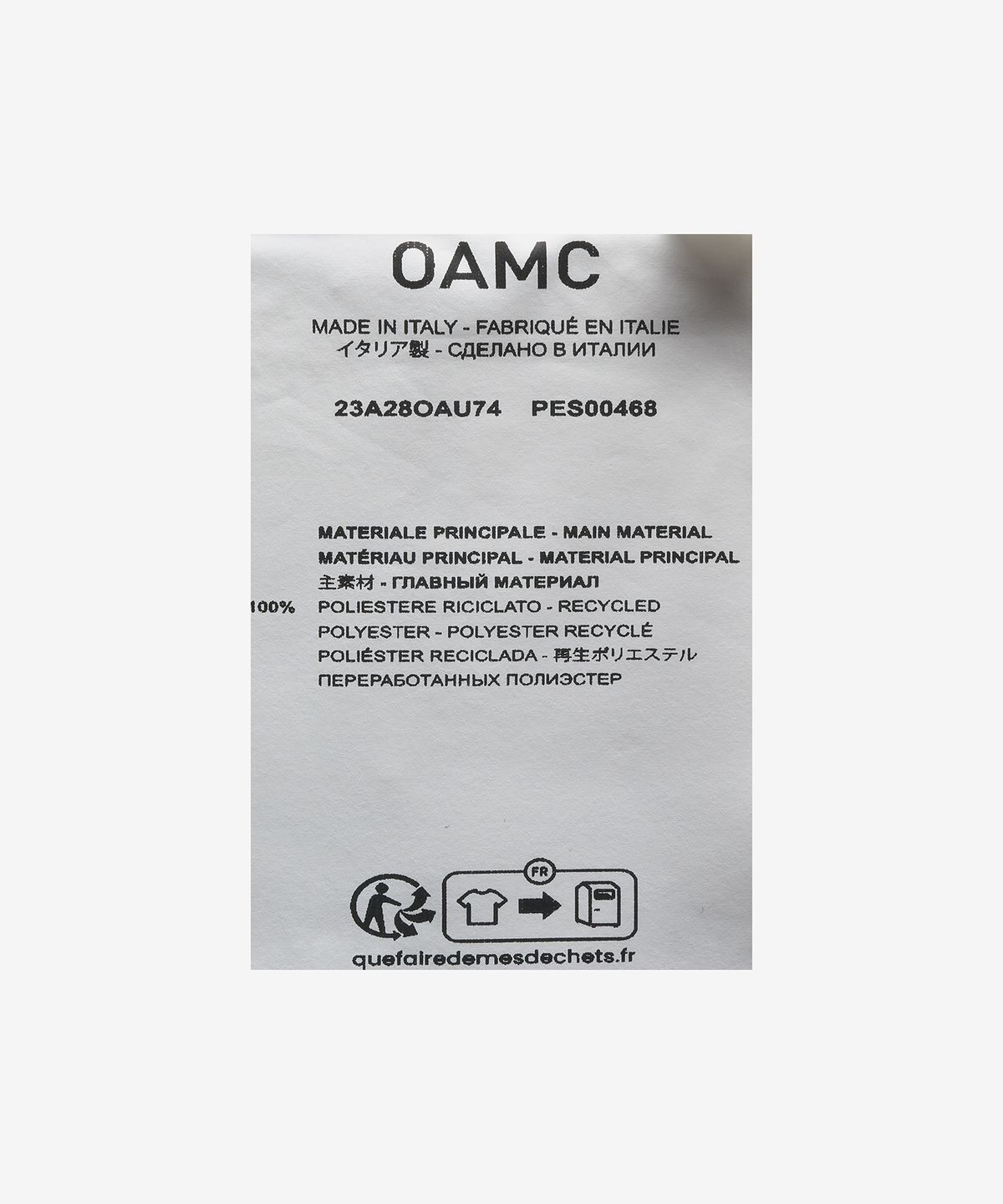 오에이엠씨(OAMC) 타이가 셔츠 - 블랙 / 23A28OAU74PES00468001