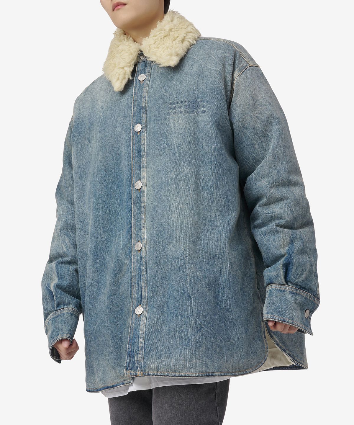 엠엠식스(MM6 MAISON MARGIELA) 패디드 데님 재킷 - 블루 샌드 / S52AM0263S30828963