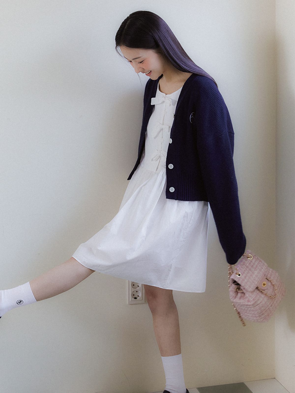 아노에틱(ANOETIC) ANC TWEED CLASSIC BACKPACK_PINK