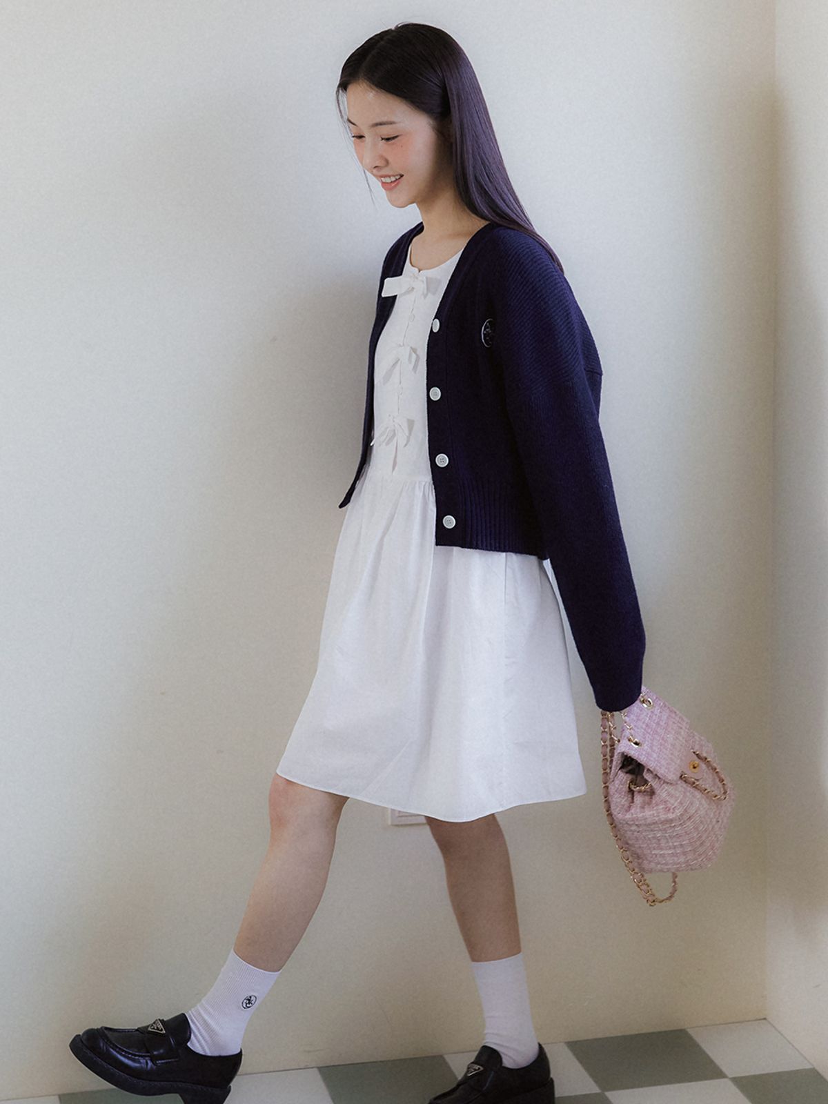아노에틱(ANOETIC) ANC TWEED CLASSIC BACKPACK_PINK