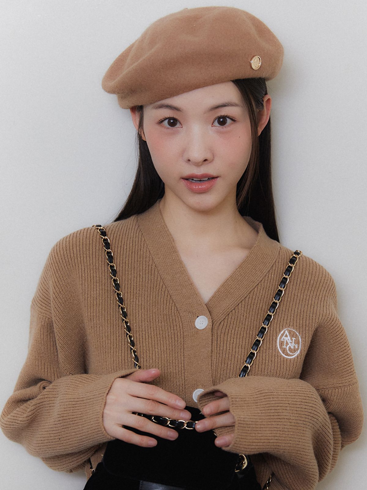 아노에틱(ANOETIC) ANC LOGO POINT WOOL BERET_BEIGE