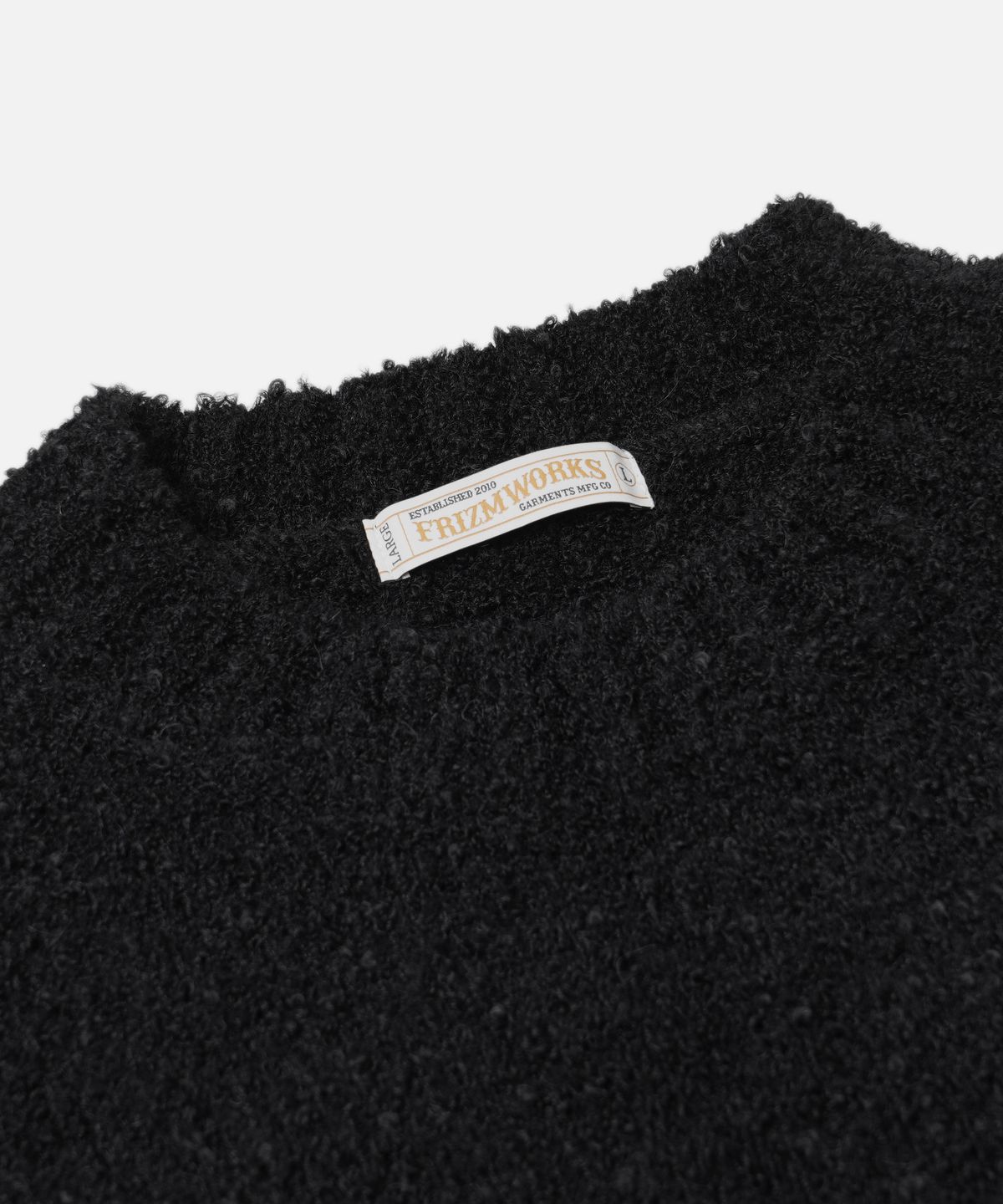 프리즘웍스(FRIZMWORKS) ALPACA BOUCLE KNIT _ BLACK