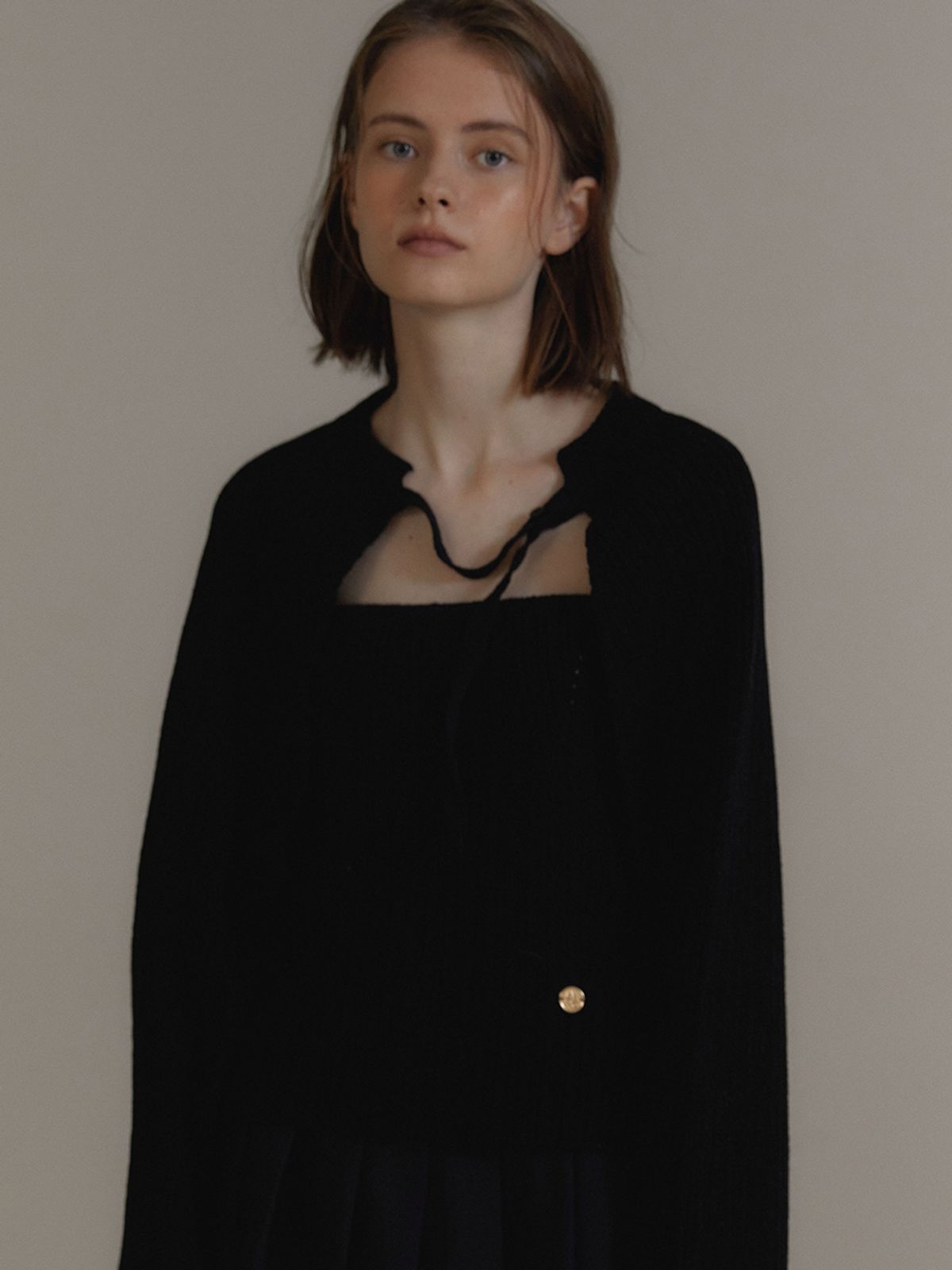 아노에틱(ANOETIC) ANC BOLERO KNIT TOP SET_BLACK