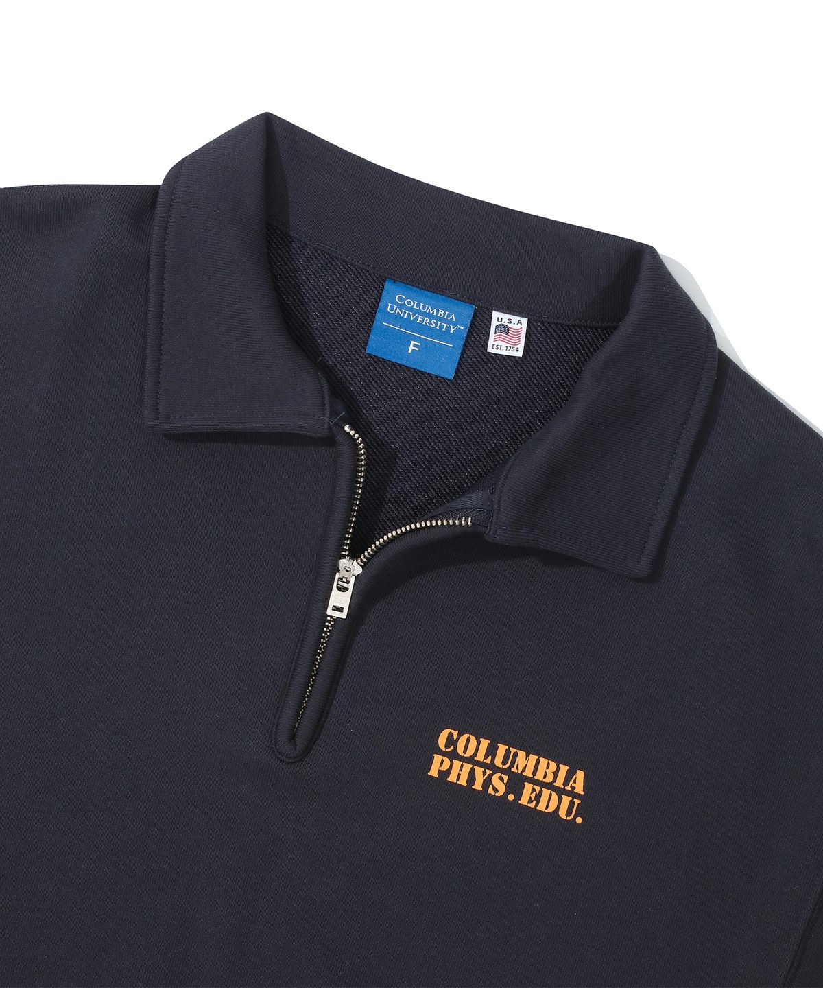 컬럼비아 유니버시티(COLUMBIA UNIVERSITY) C PHYS.EDU. WOMENS TERRY HALF ZU SWEATSHIRTS 크라운네이비