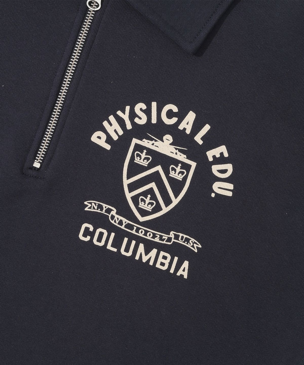 컬럼비아 유니버시티(COLUMBIA UNIVERSITY) 70 S PHYS EDU TERRY HALF ZU SWEATSHIRTS 크라운네이비