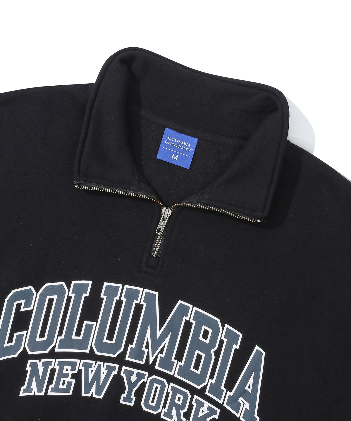컬럼비아 유니버시티(COLUMBIA UNIVERSITY) 90 S ARCH LOGO FLEECE HALF ZU SWEATSHIRTS 블랙